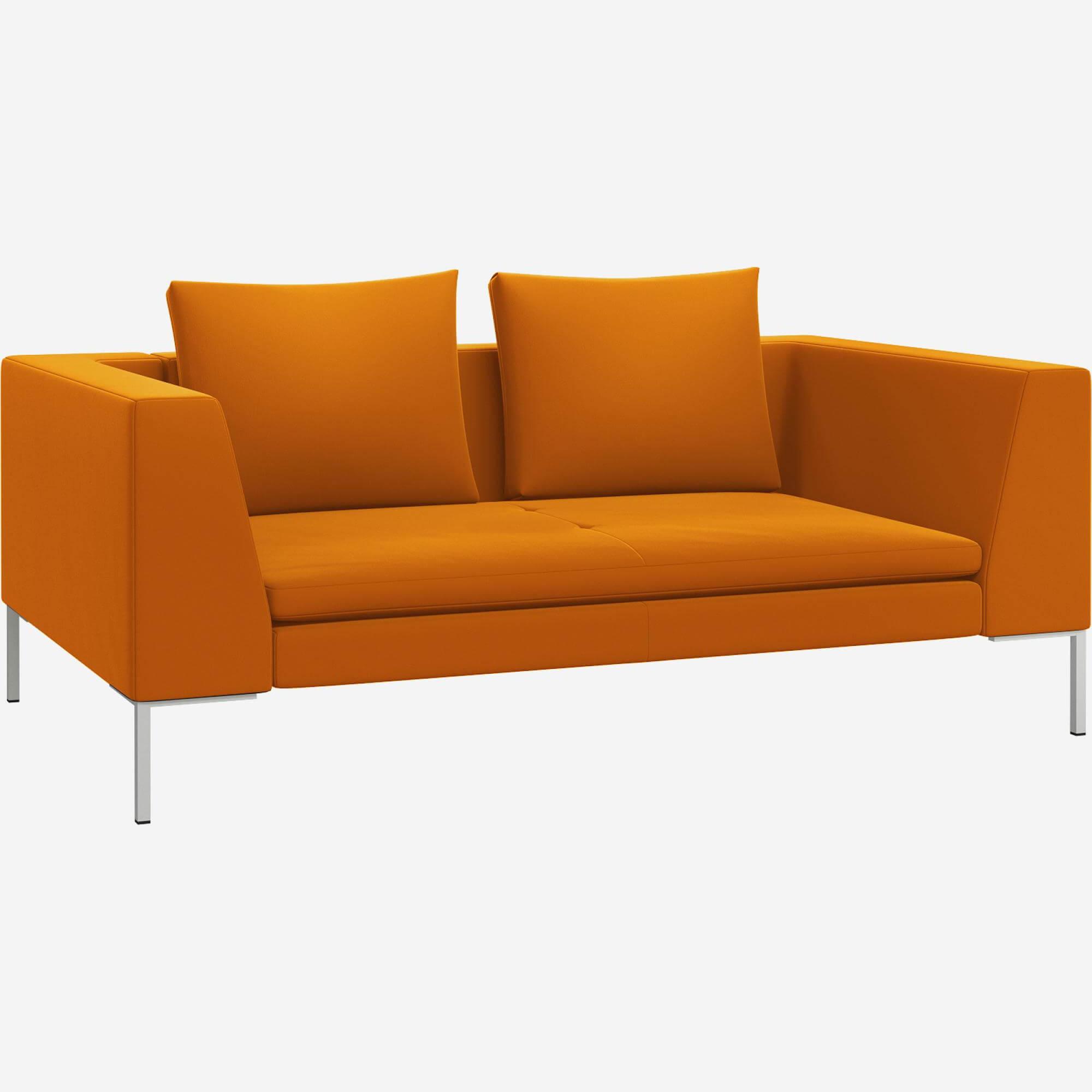 2-Sitzer-Sofa aus Samt - Gelb