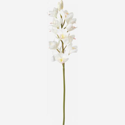 Künstliche Orchidee Cymbidium, 100 cm, weiß