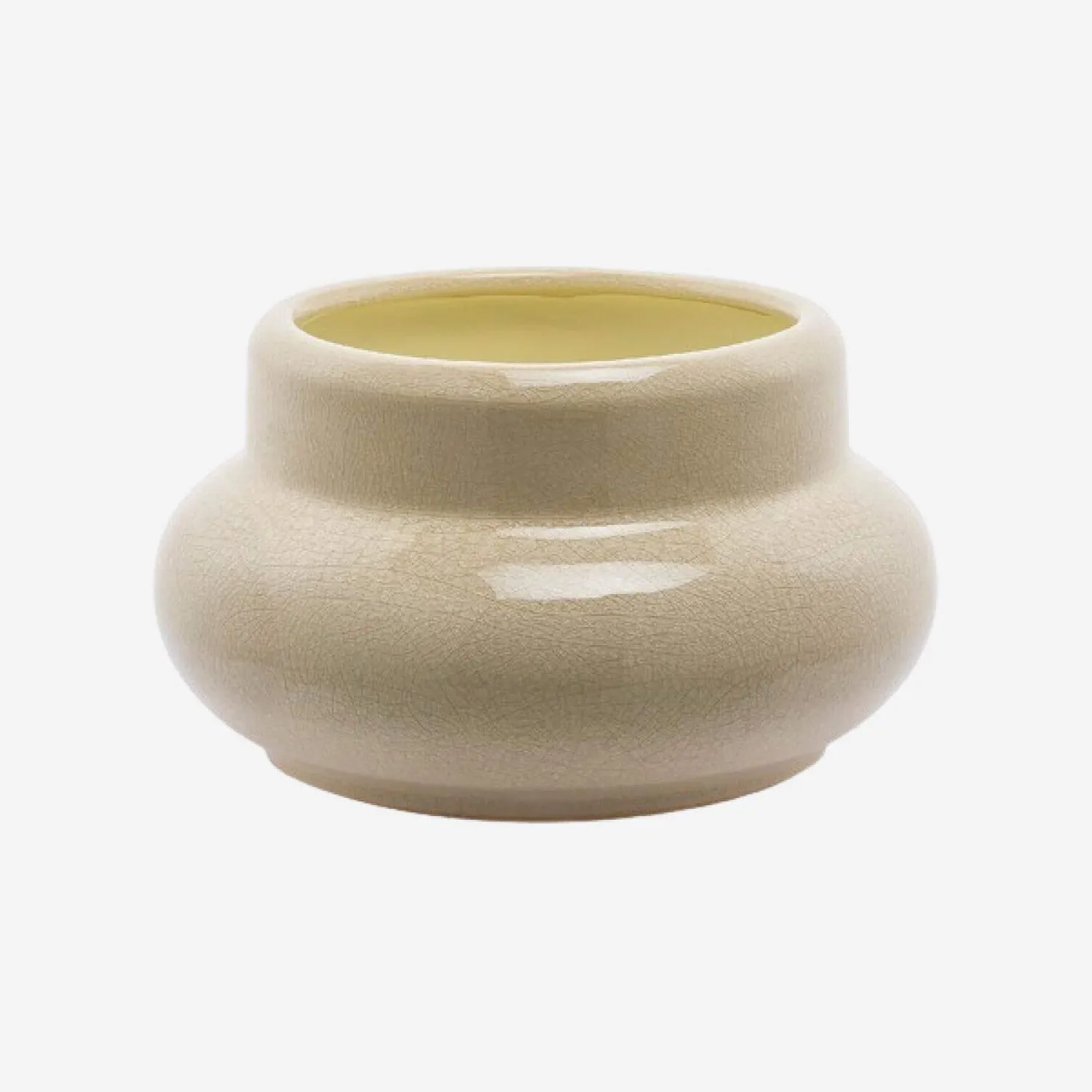 Vaso da fiori in ceramica - 12 cm crema