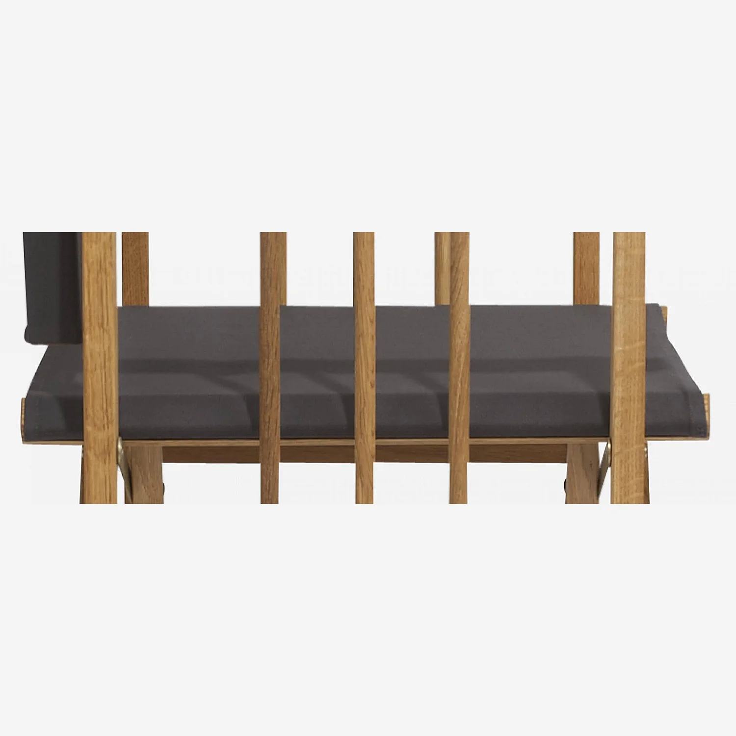 Toile en coton pour chaise pliante - Gris (structure vendue séparément) - 5