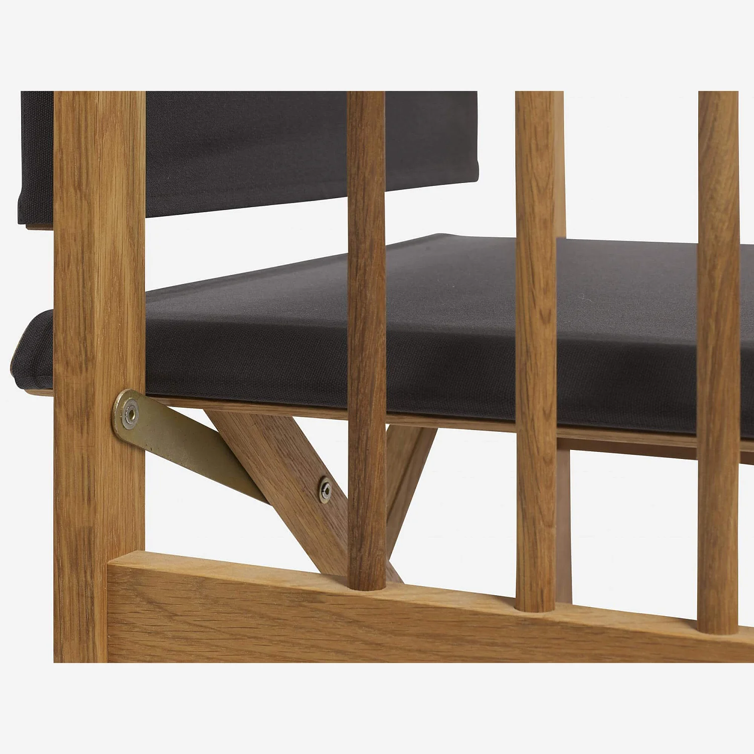 Toile en coton pour chaise pliante - Gris (structure vendue séparément) - 7