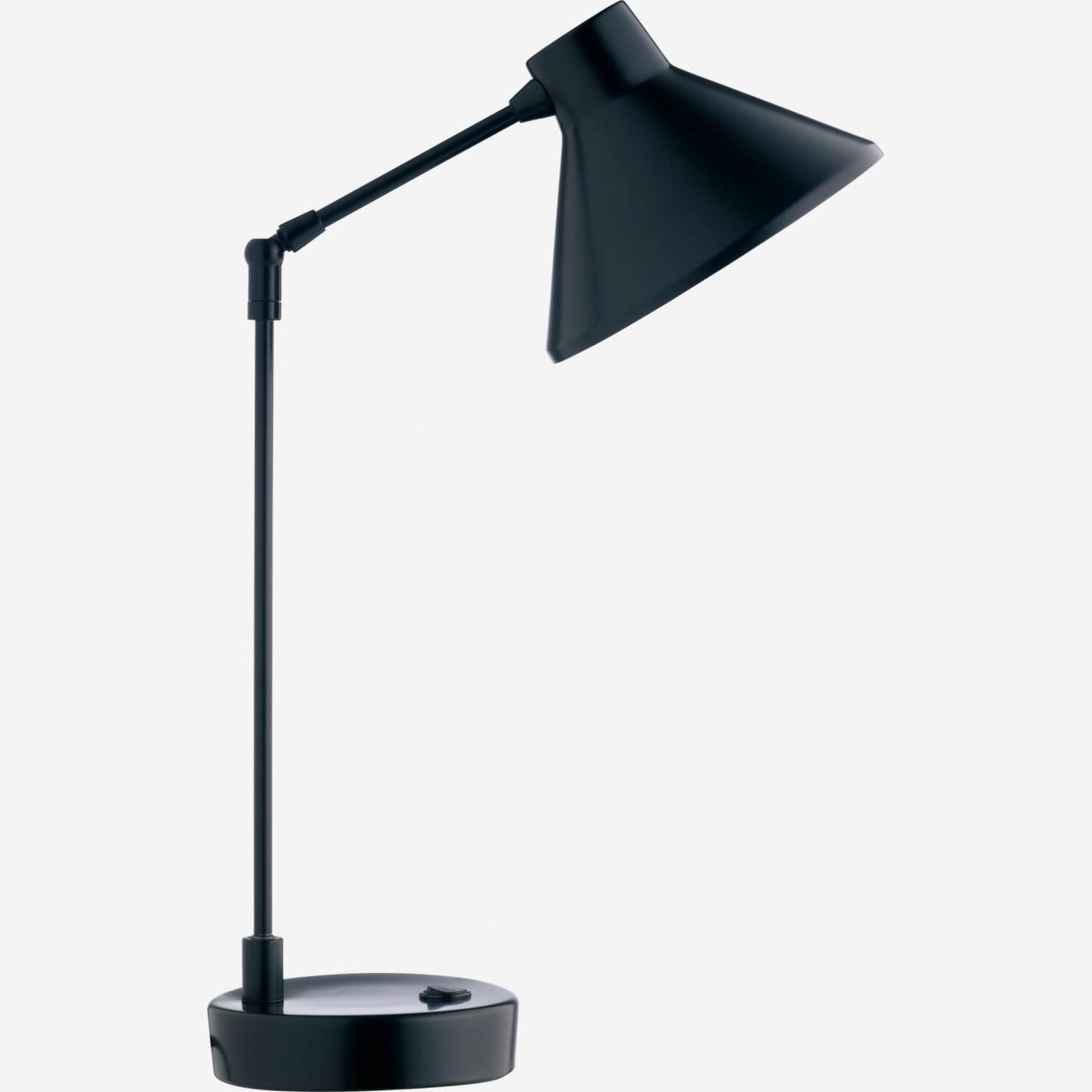 Bureaulamp 54cm van zwart staal en metaal