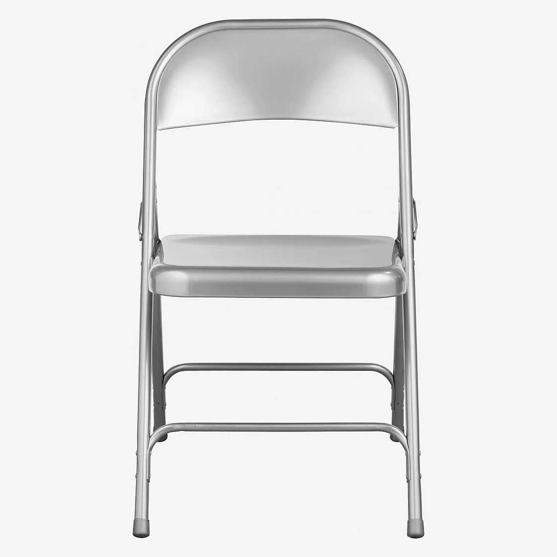 Lot de 4 chaises pliantes en acier laqué - Gris métallisé - 3