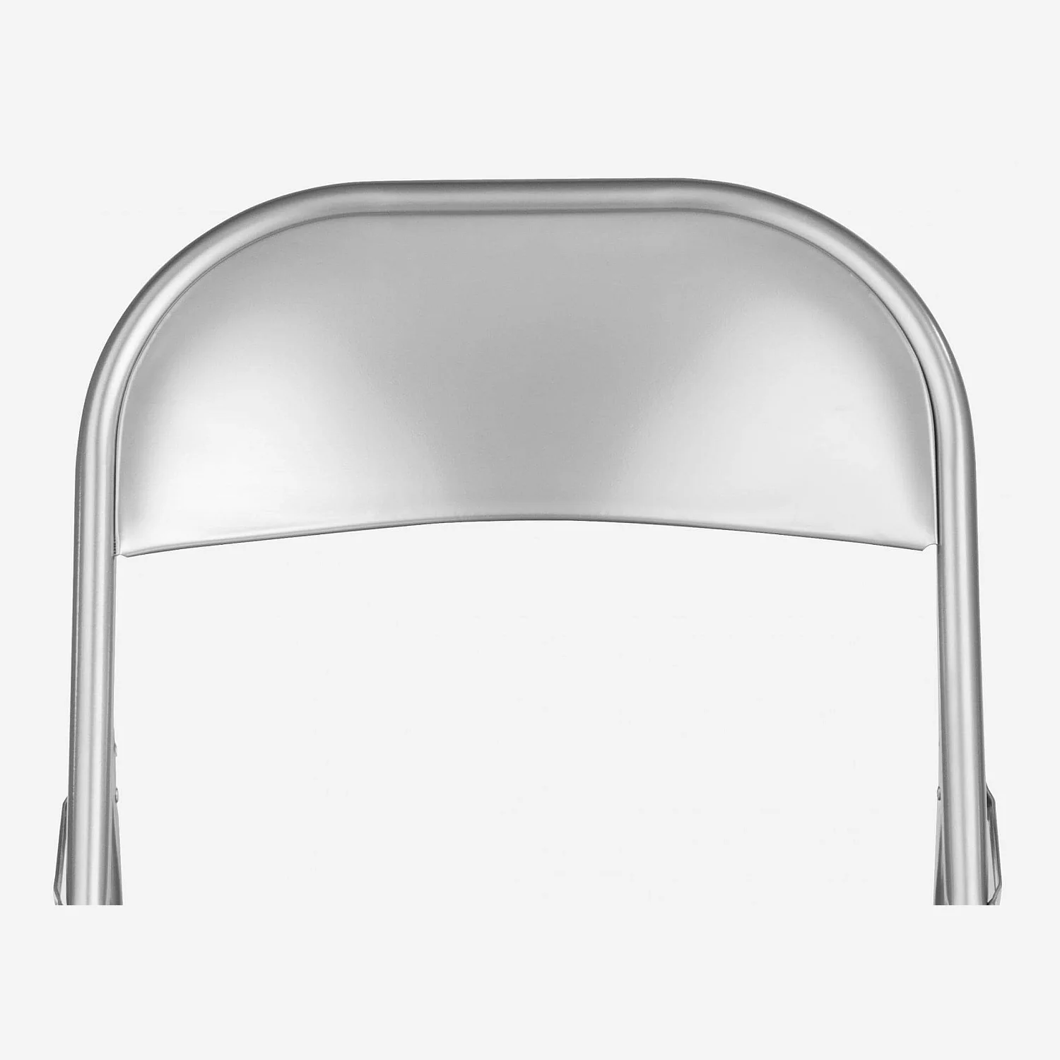 Lot de 4 chaises pliantes en acier laqué - Gris métallisé - 2