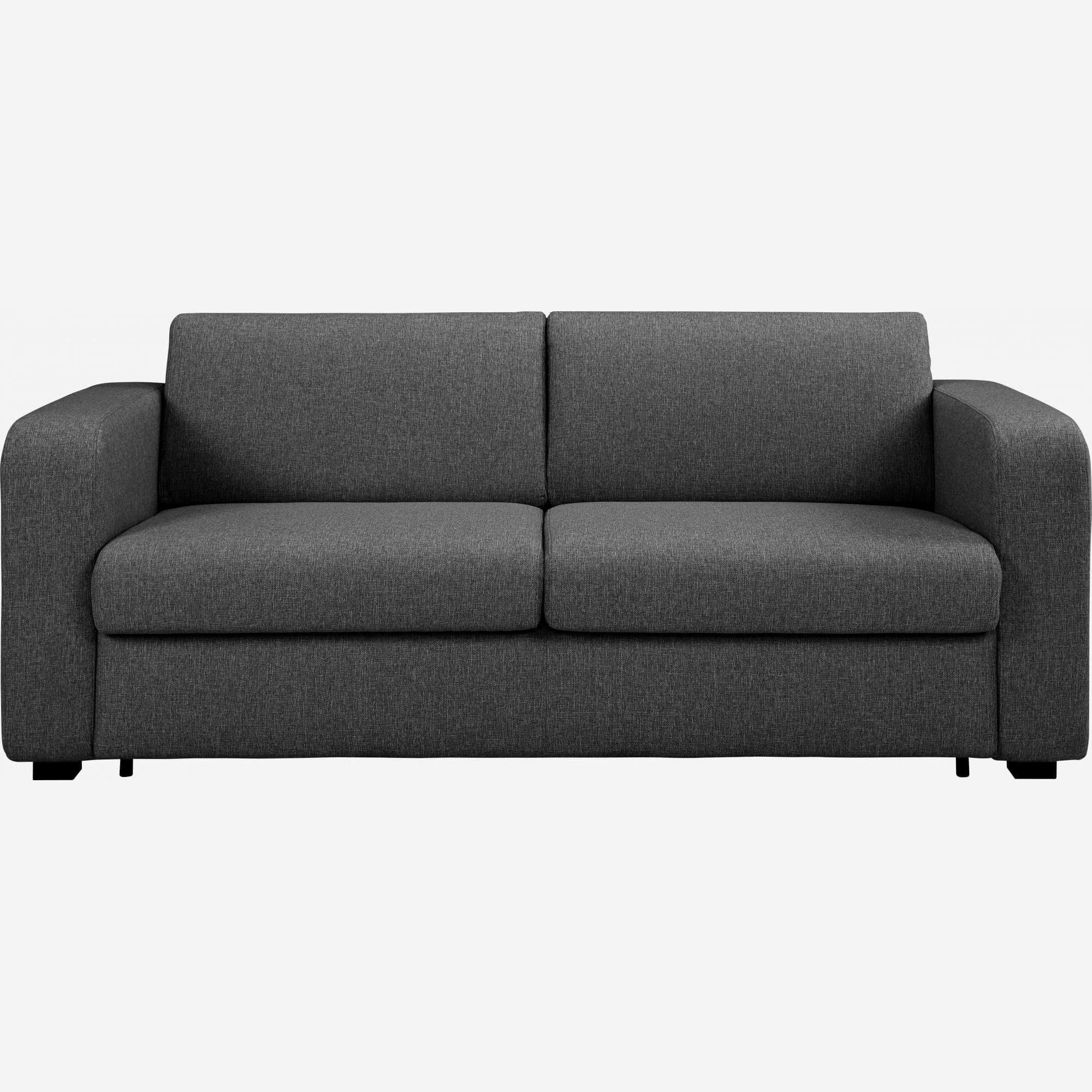 3-Sitzer-Schlafsofa aus Stoff mit Lattenrost - Grau