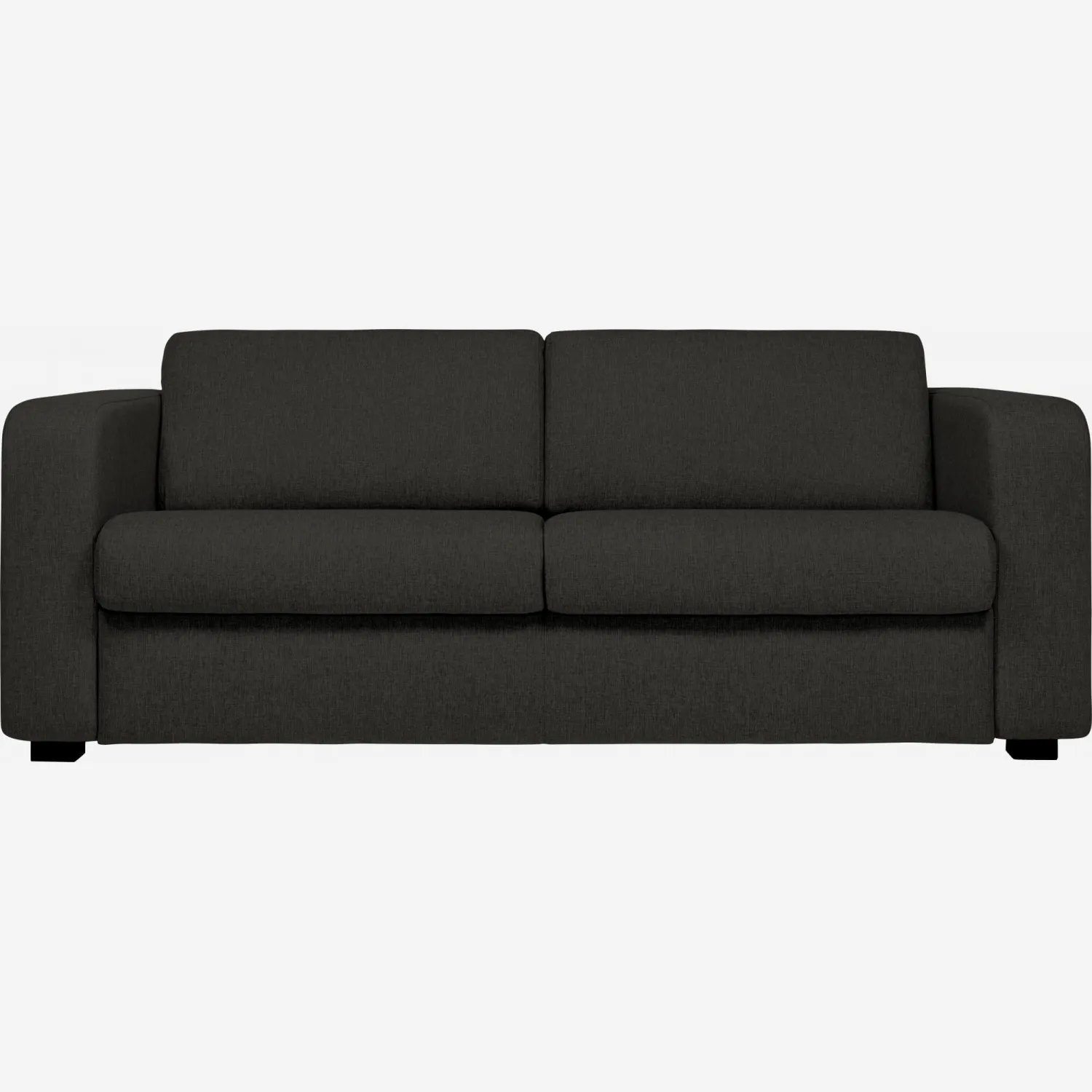 3-Sitzer-Schlafsofa aus Stoff mit Lattenrost - Braun