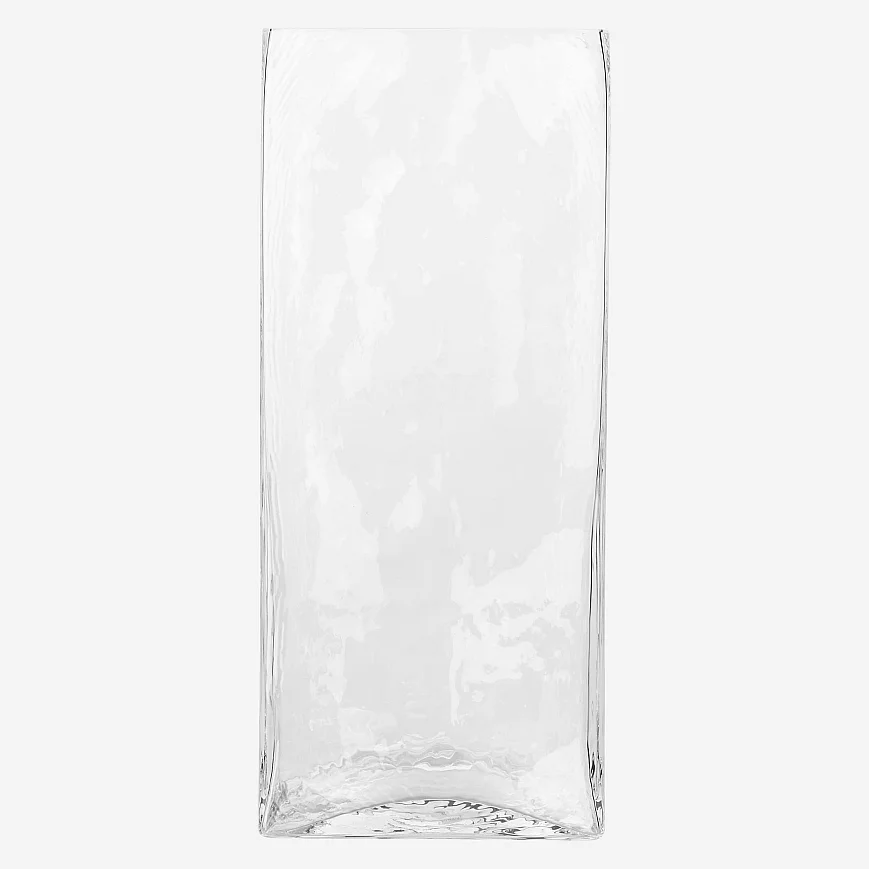 Jarro retangular de vidro - 35 cm - Transparente - 3