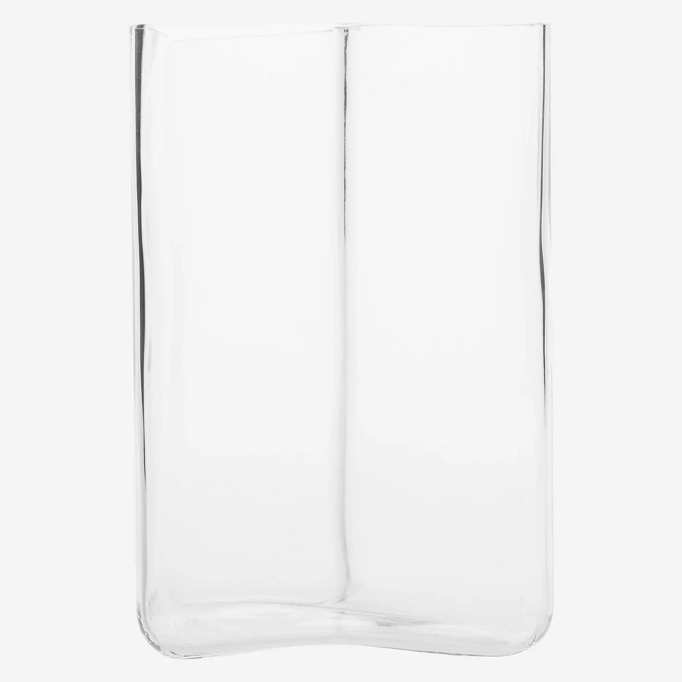 Vase aus Glas - 30 cm - transparent - 6