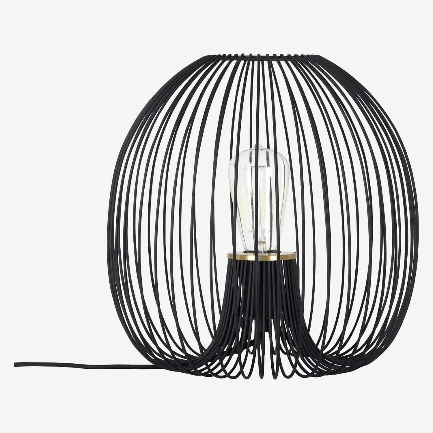 Lampe de table en métal - 32 cm - Noir - 1