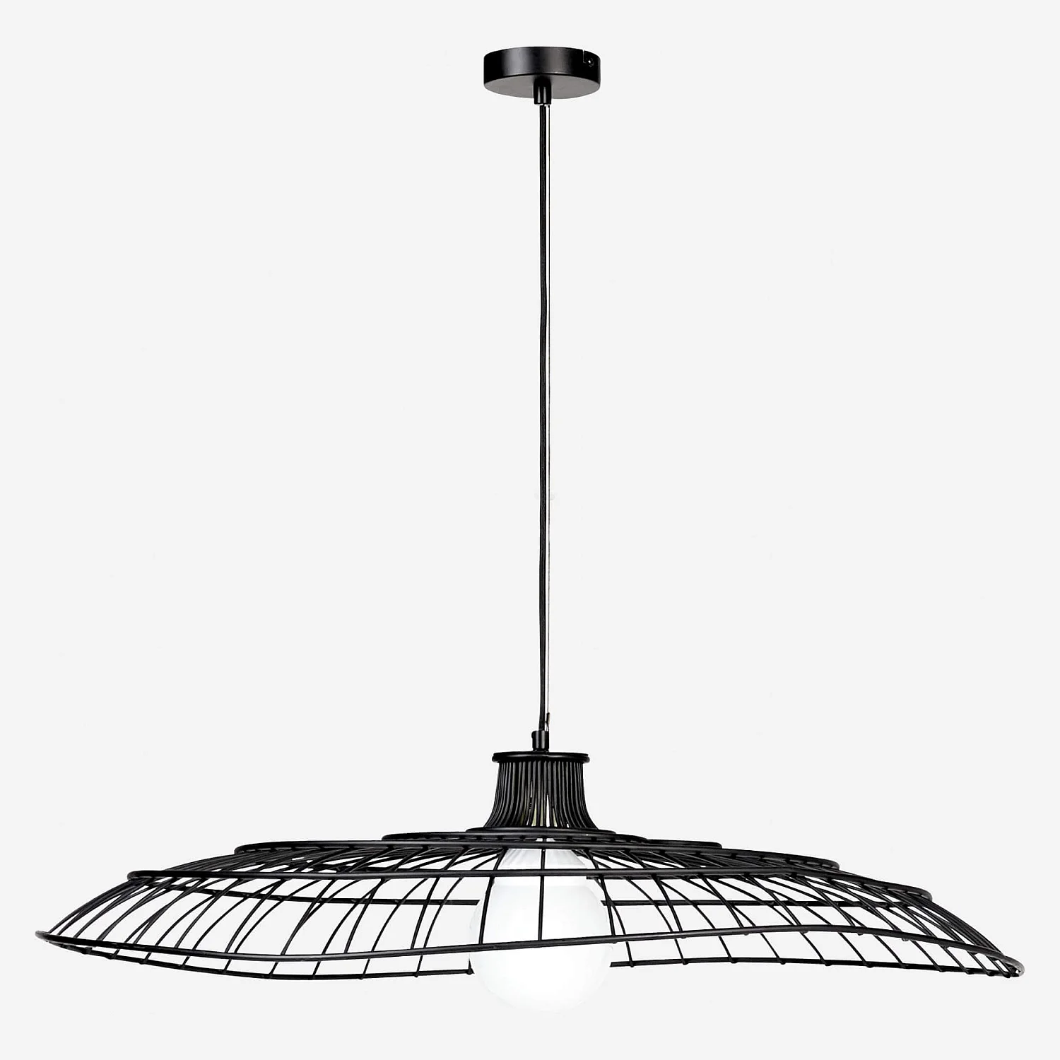 Suspension en métal - Diamètre 80 cm - Noir - 2