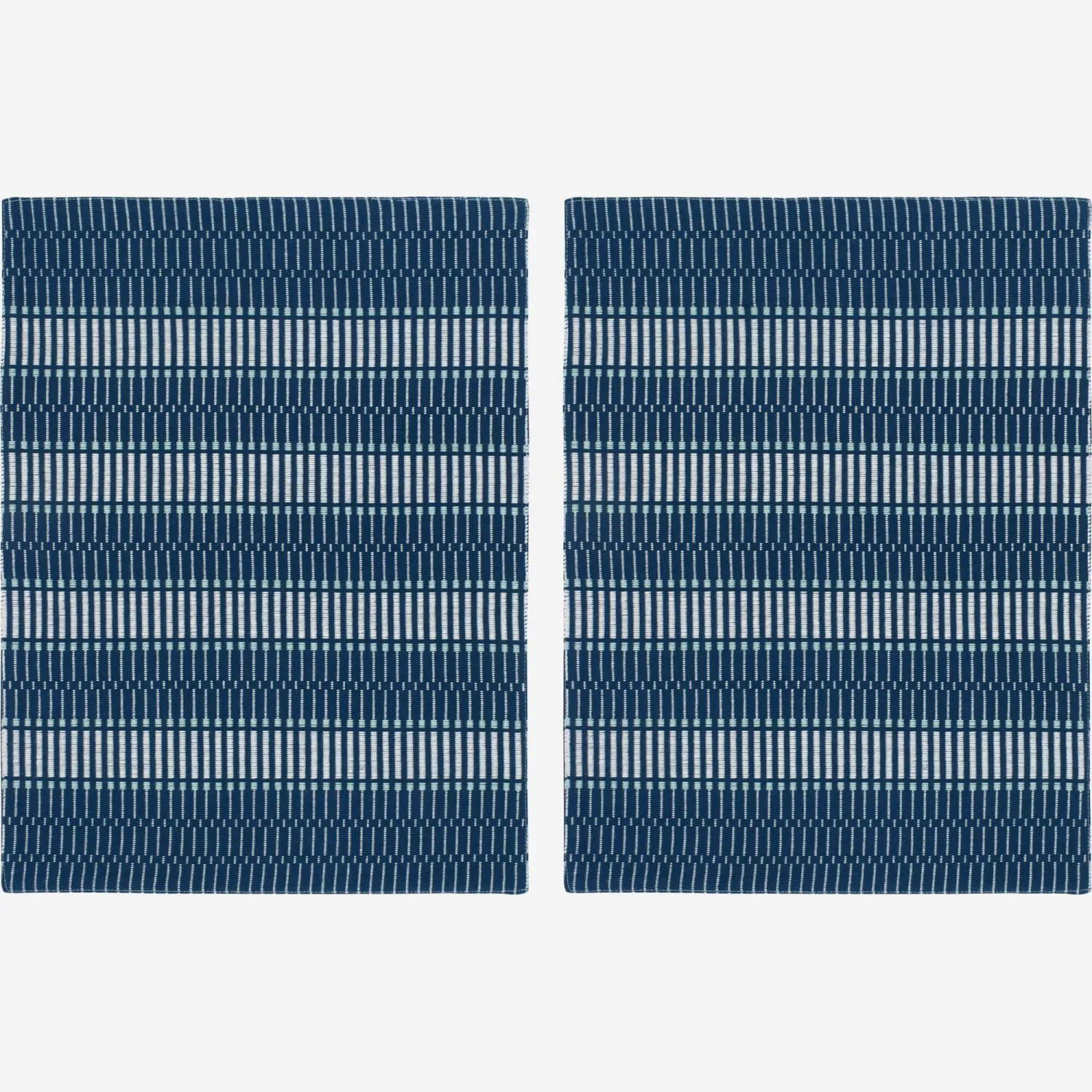 Lote de 2 manteles individuales de algodón - 45 x 36 cm - Azul