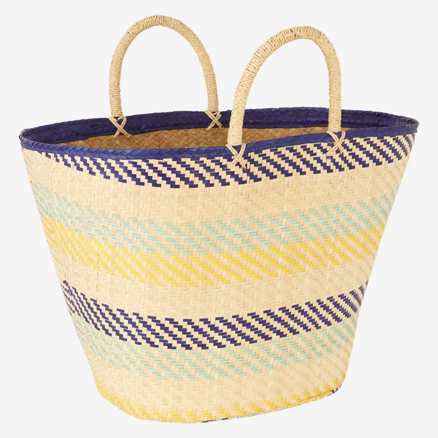 Sac de plage en feuilles de palmier - 56x24 cm - Multicolore - 1