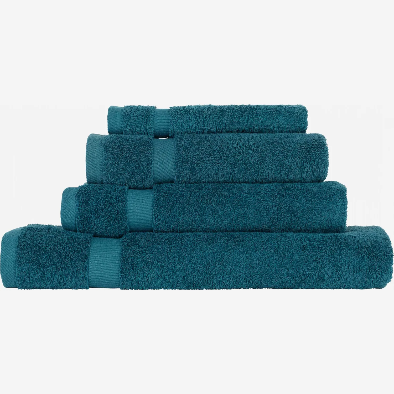 Drap de bain en coton - 100 x 150 cm - Vert foncé