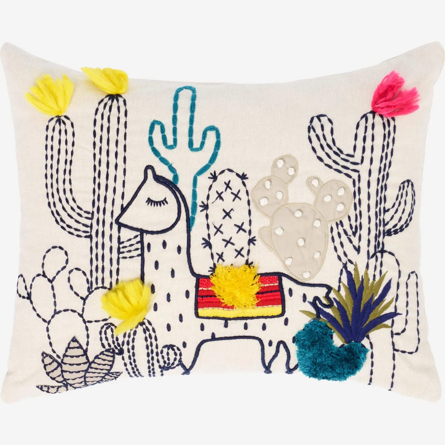 Coussin en coton - 35 x 45 cm - Motif lama