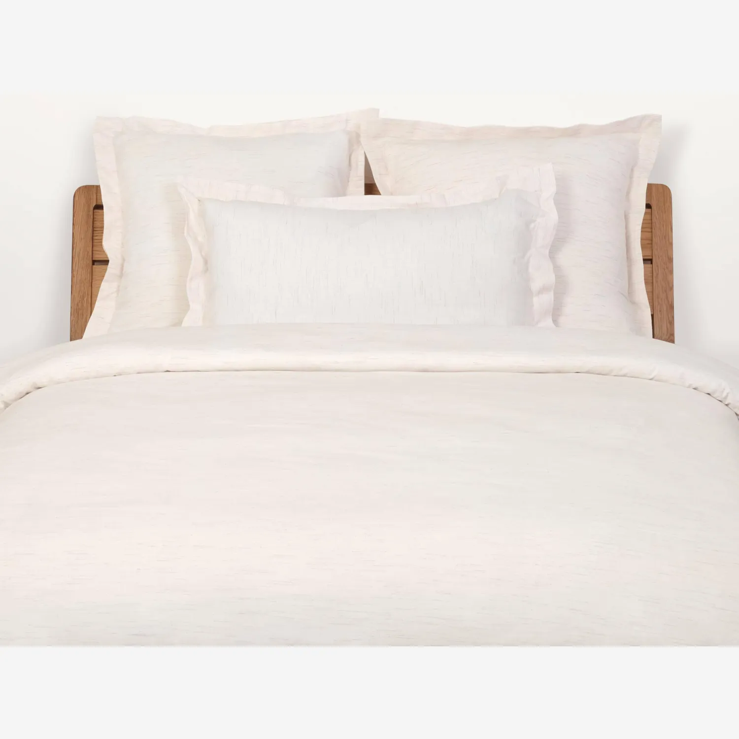 Housse de couette en coton - 220 x 240 cm - Blanc et rayures