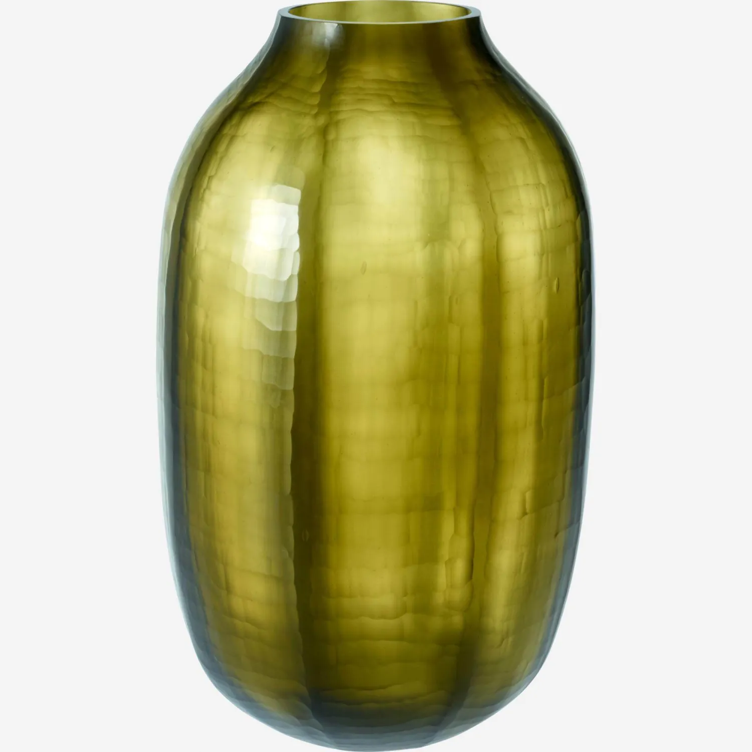 Vase en verre soufflé - Taille L - Vert et Gris