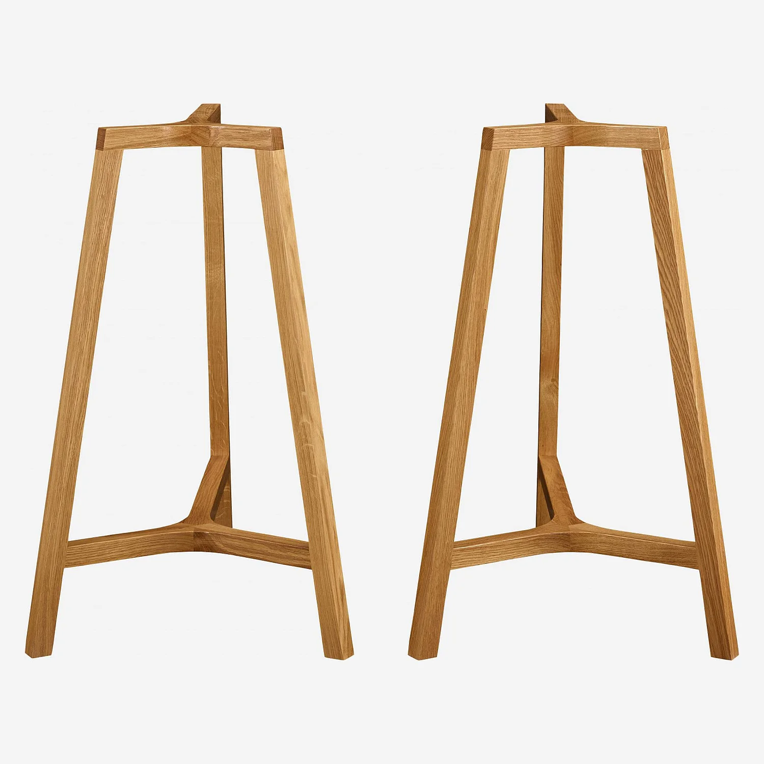 Tischböcke aus massiver, lackierter Eiche - 2