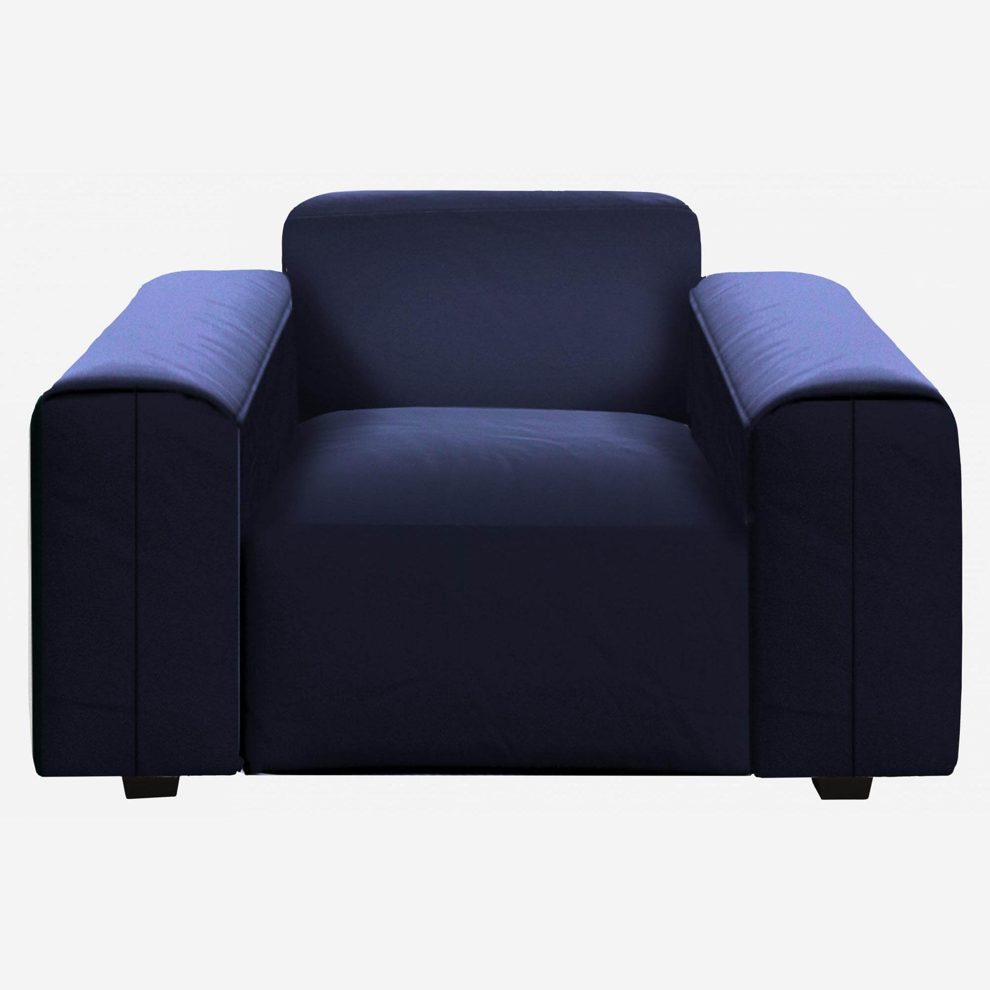 Fauteuil van fluweel - Marineblauw