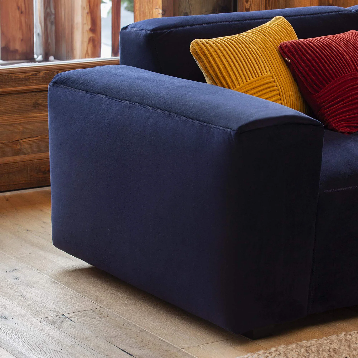 Fauteuil en velours - Bleu encre - 3