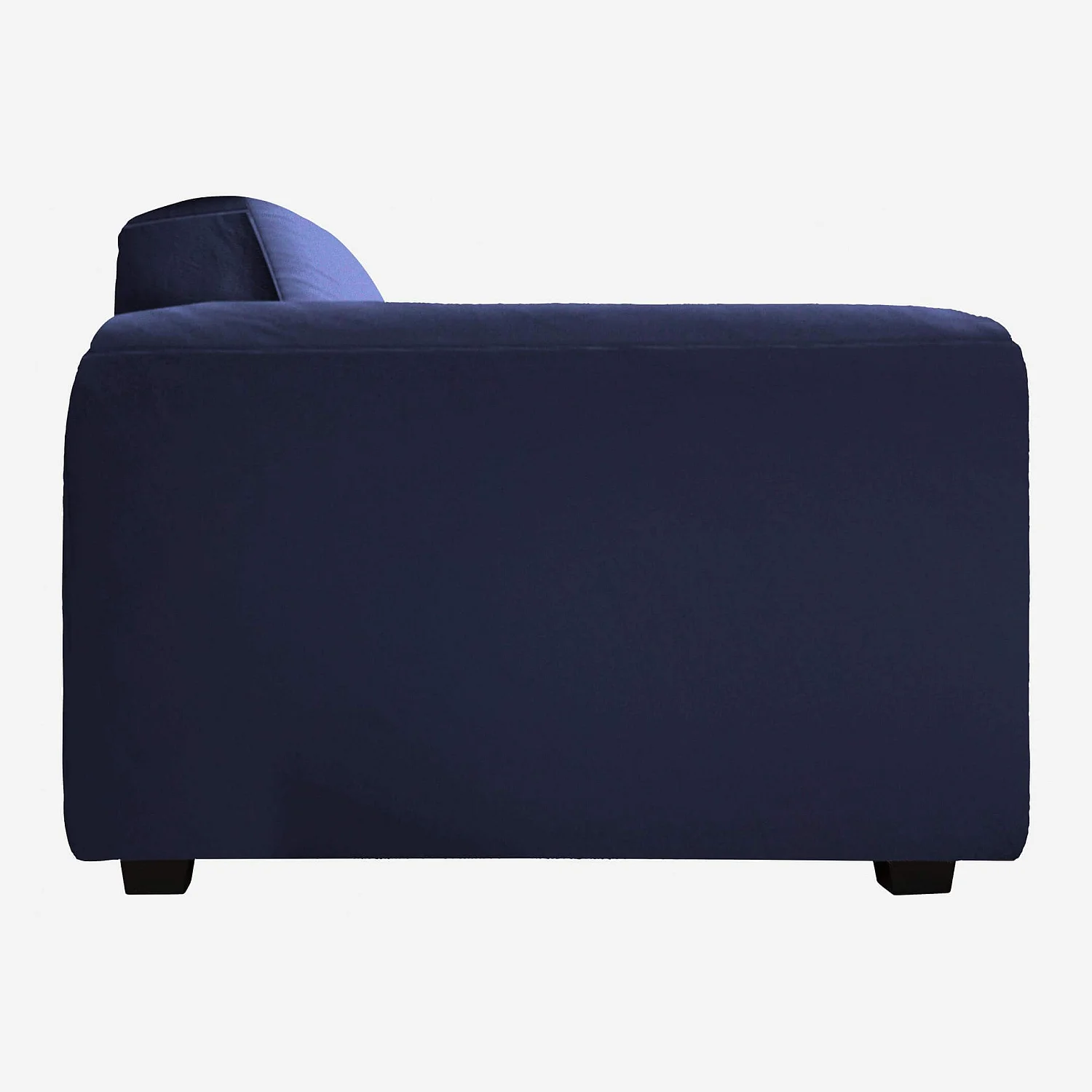 Fauteuil en velours - Bleu encre - 4