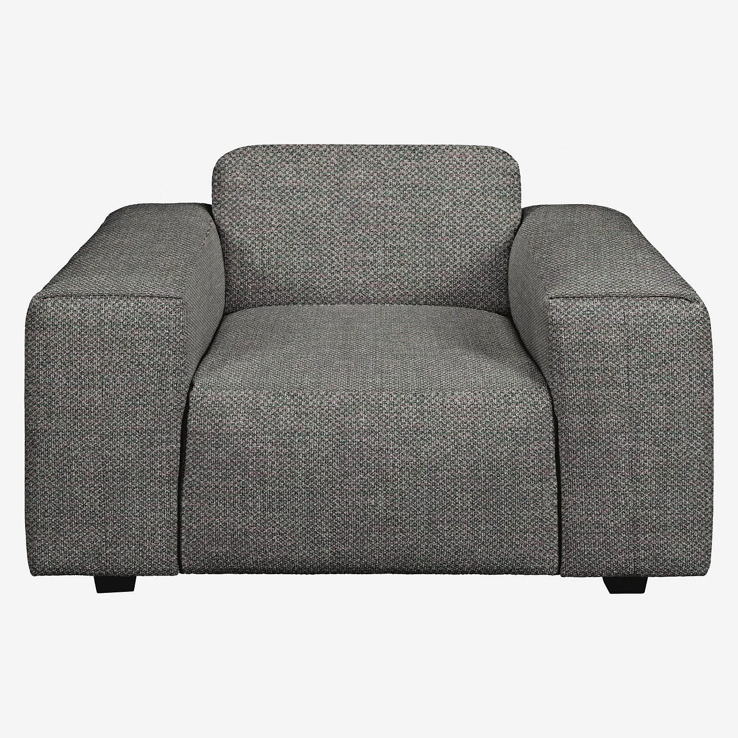 Fauteuil en tissu Bellagio - Gris nocturne - 1