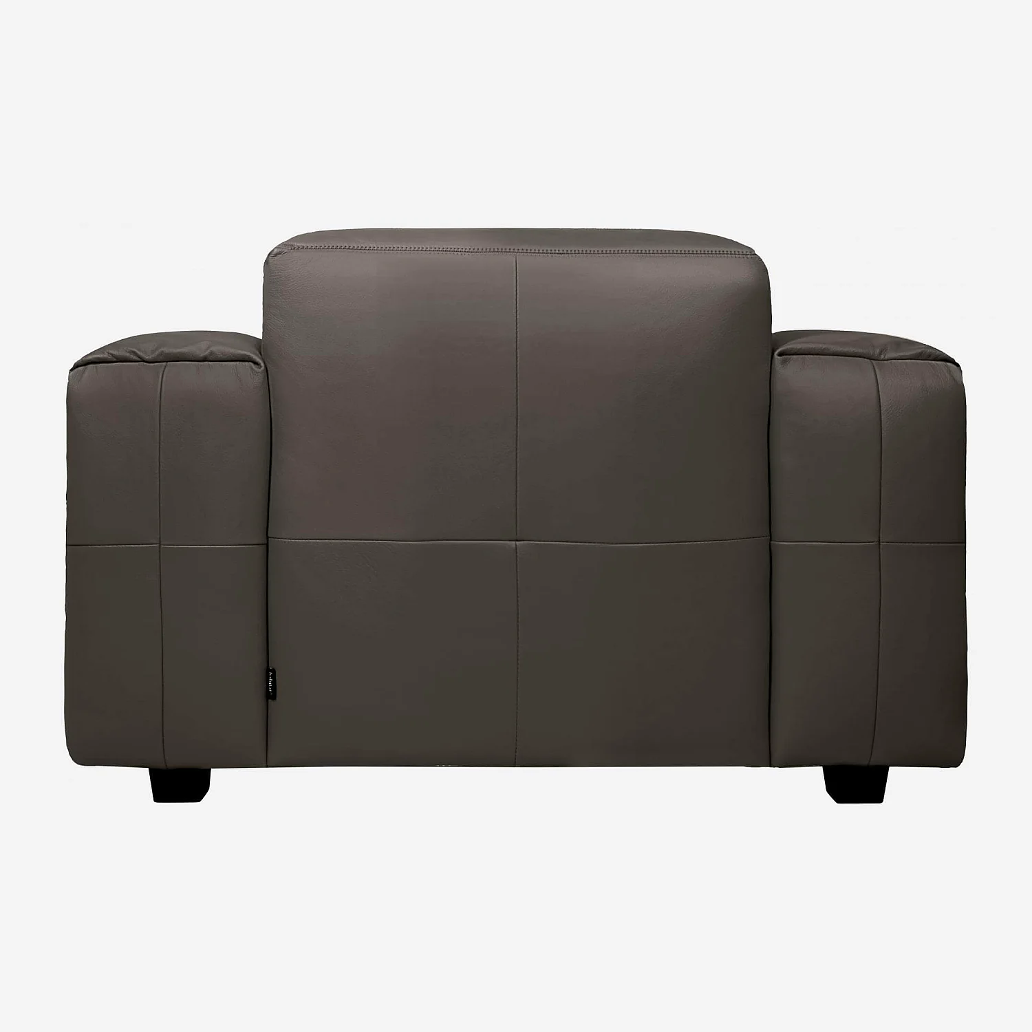 Fauteuil en cuir Savoy - Marron tonka - 4