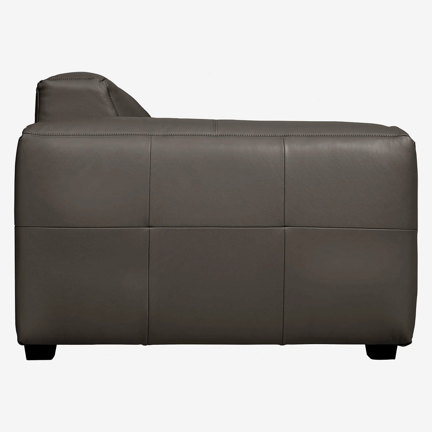 Fauteuil en cuir Savoy - Marron tonka - 3