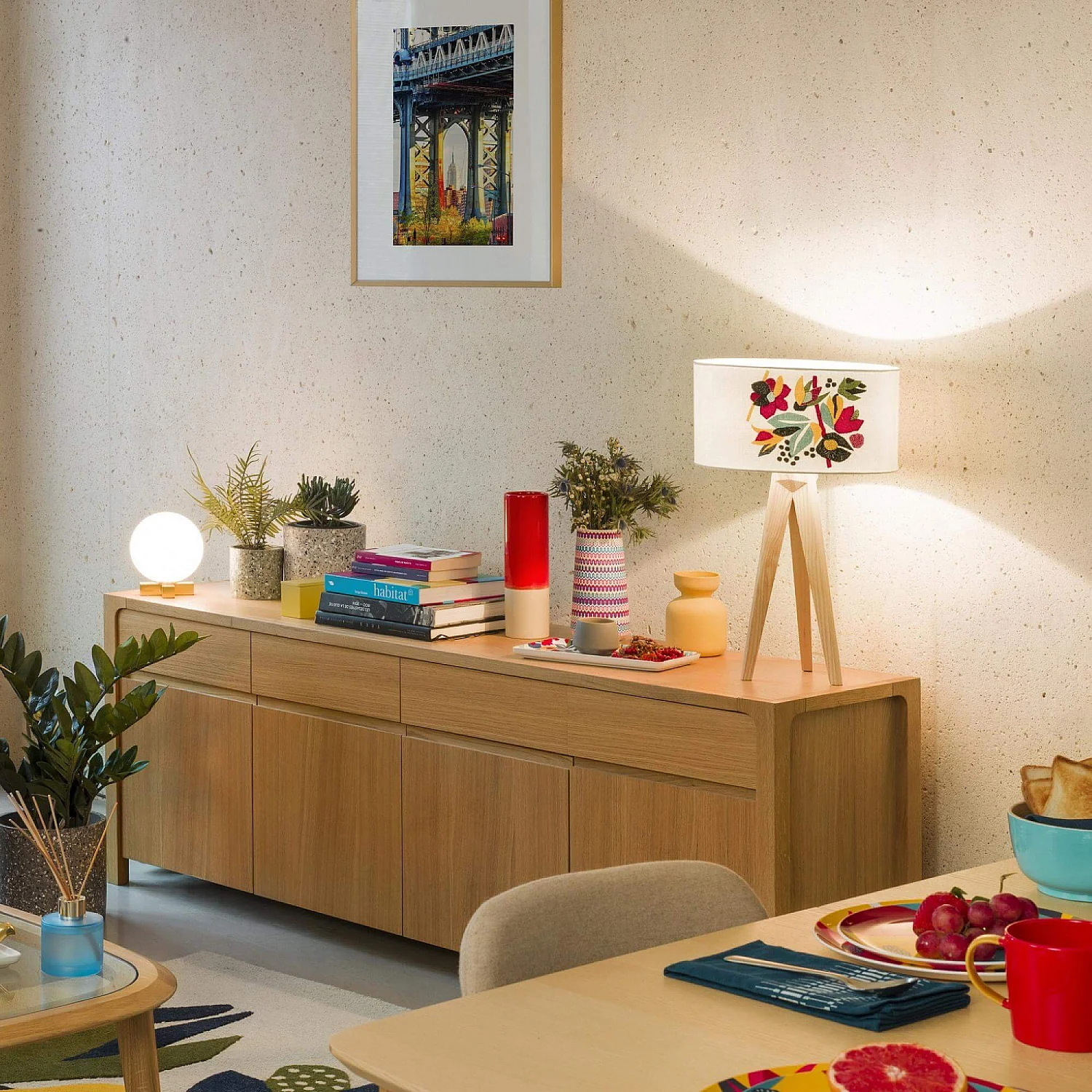 Buffet 4 portes / 4 tiroirs en chêne - Design by Hélèna Pille - 1