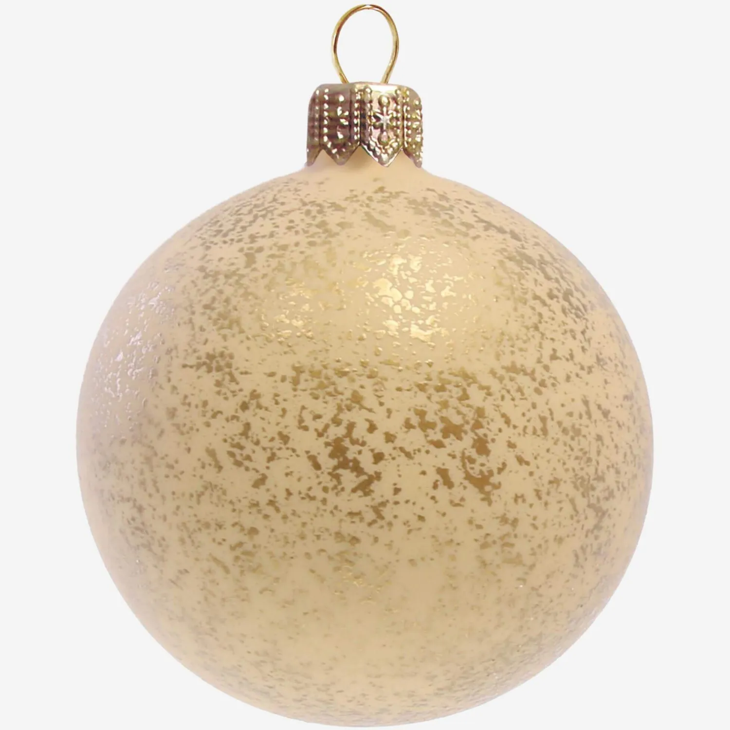 Boule de Noël D.10 en verre dorée