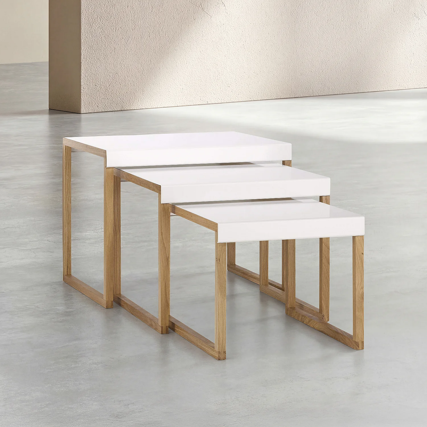 Uitschuiftafels van gelakt staal - Wit - 5