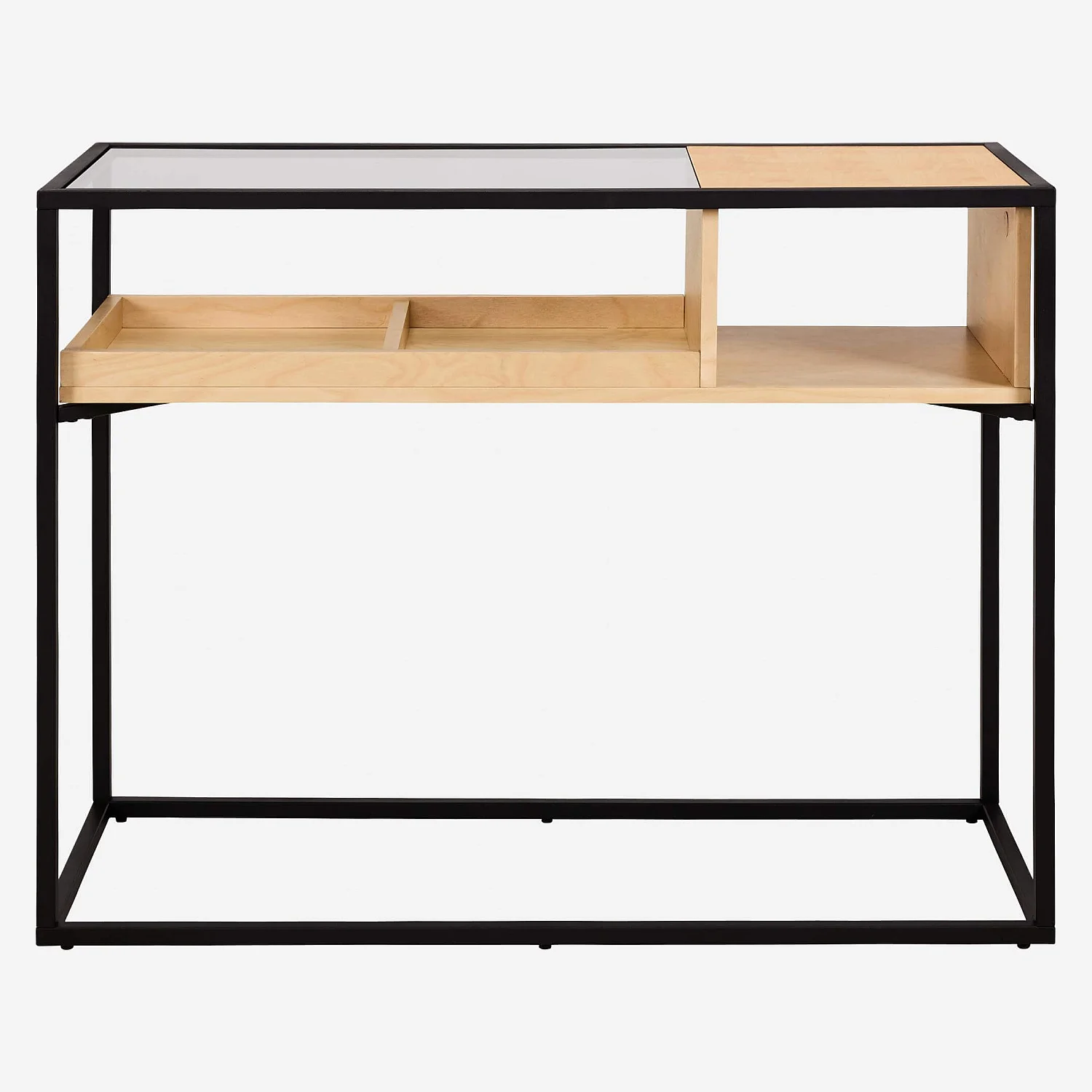 Console en métal et bois de bouleau - Noir - Design by Hélèna Pille - 2