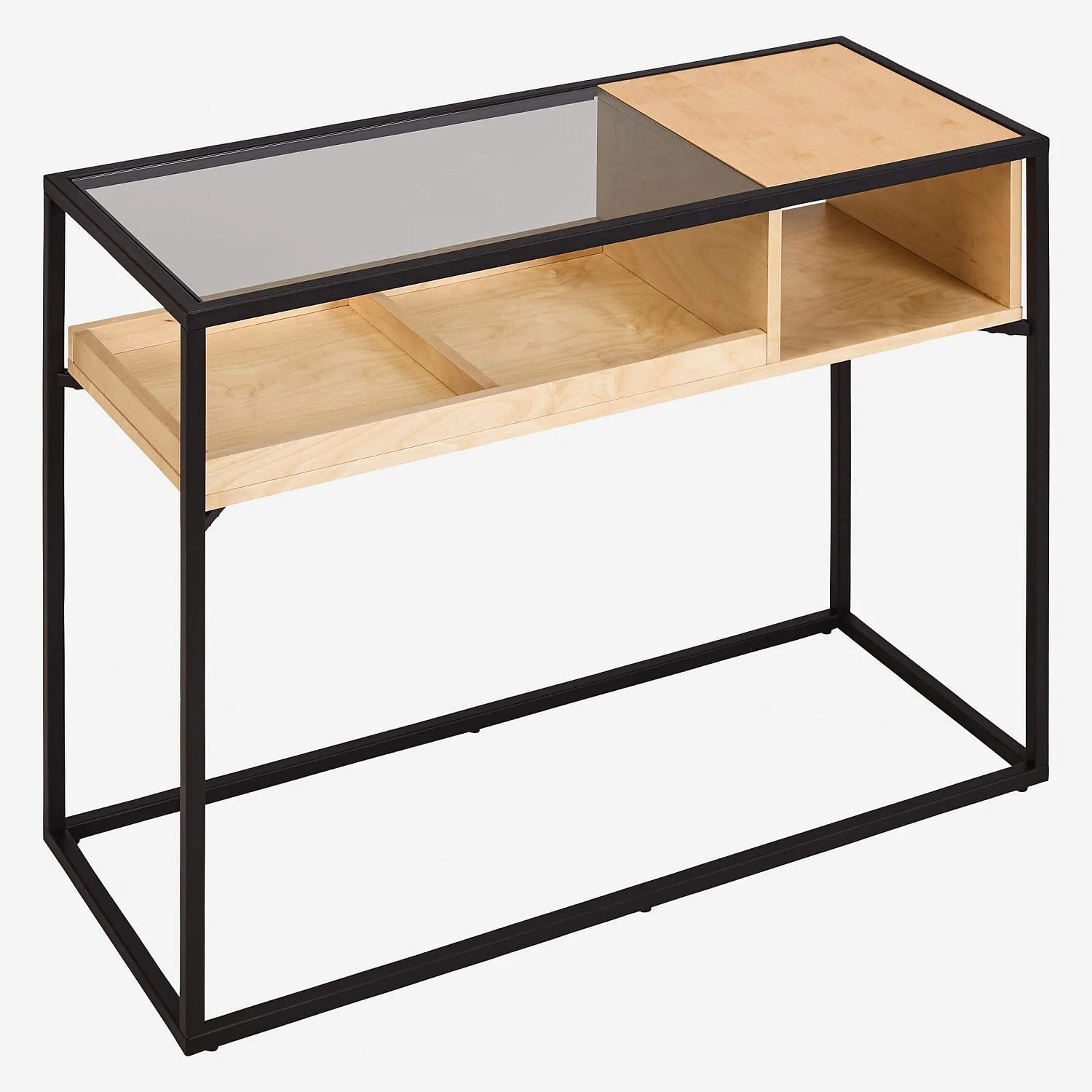 Console en métal et bois de bouleau - Noir - Design by Hélèna Pille - 4