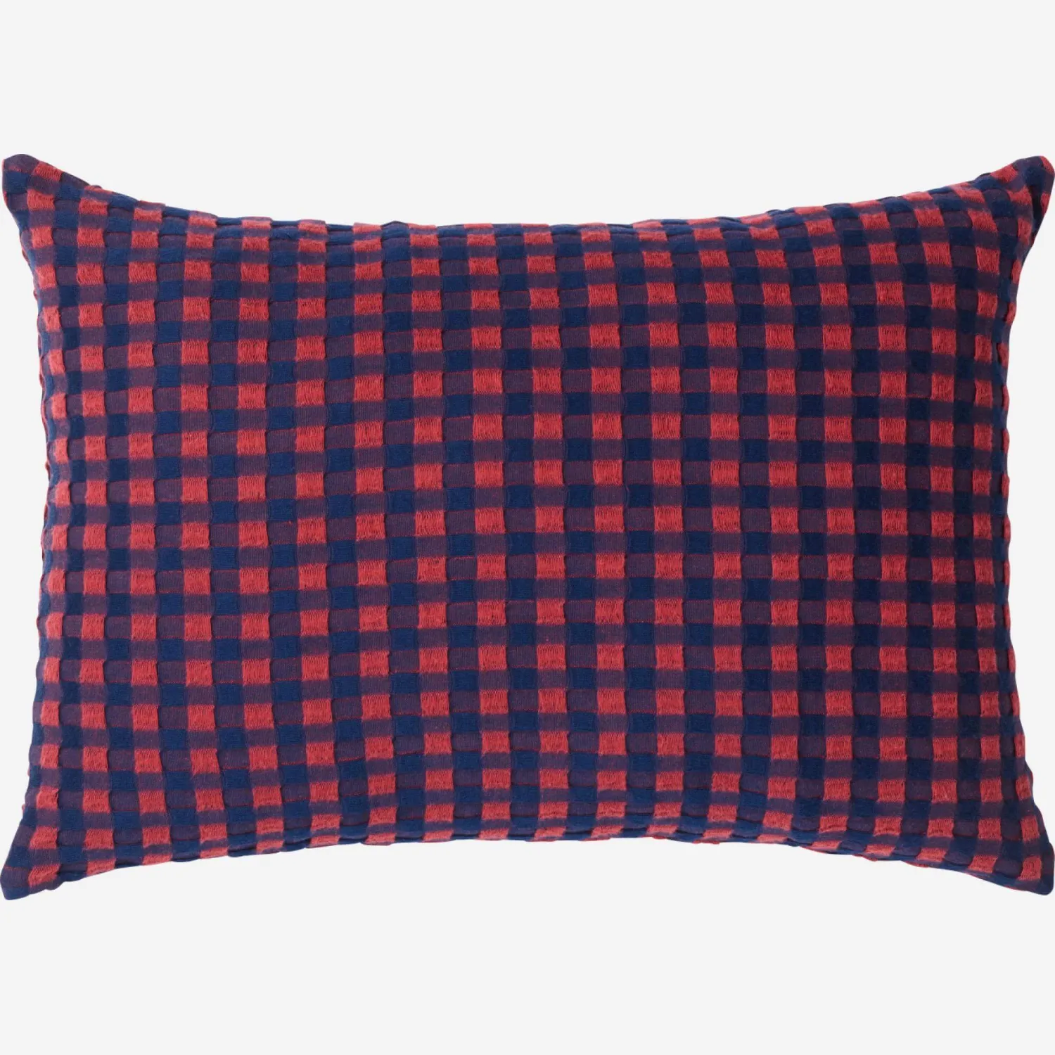 Kissen mit Wabenmuster aus Baumwolle - 30 x 50 cm - Rot