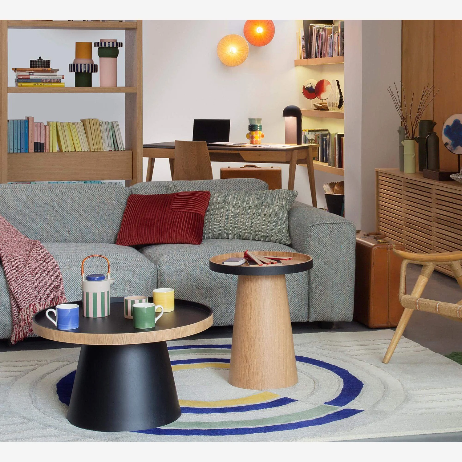 Coussin en velours de coton cordé - 35 x 50 cm - Rouille - 5