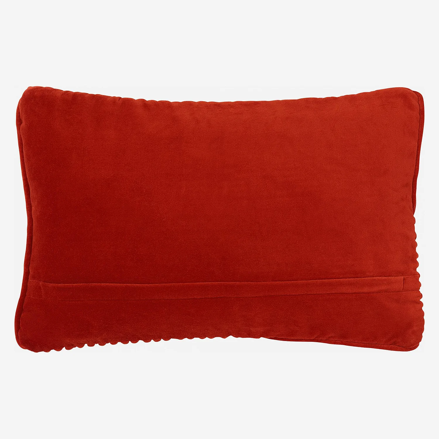 Coussin en velours de coton cordé - 35 x 50 cm - Rouille - 3