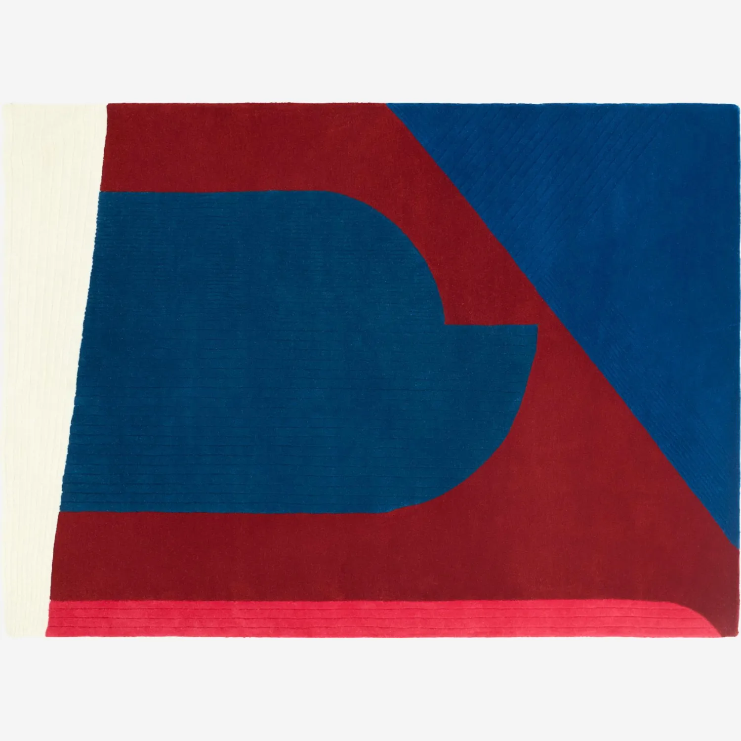 Getufteter Teppich aus Wolle - 170 x 240 cm - Rosa