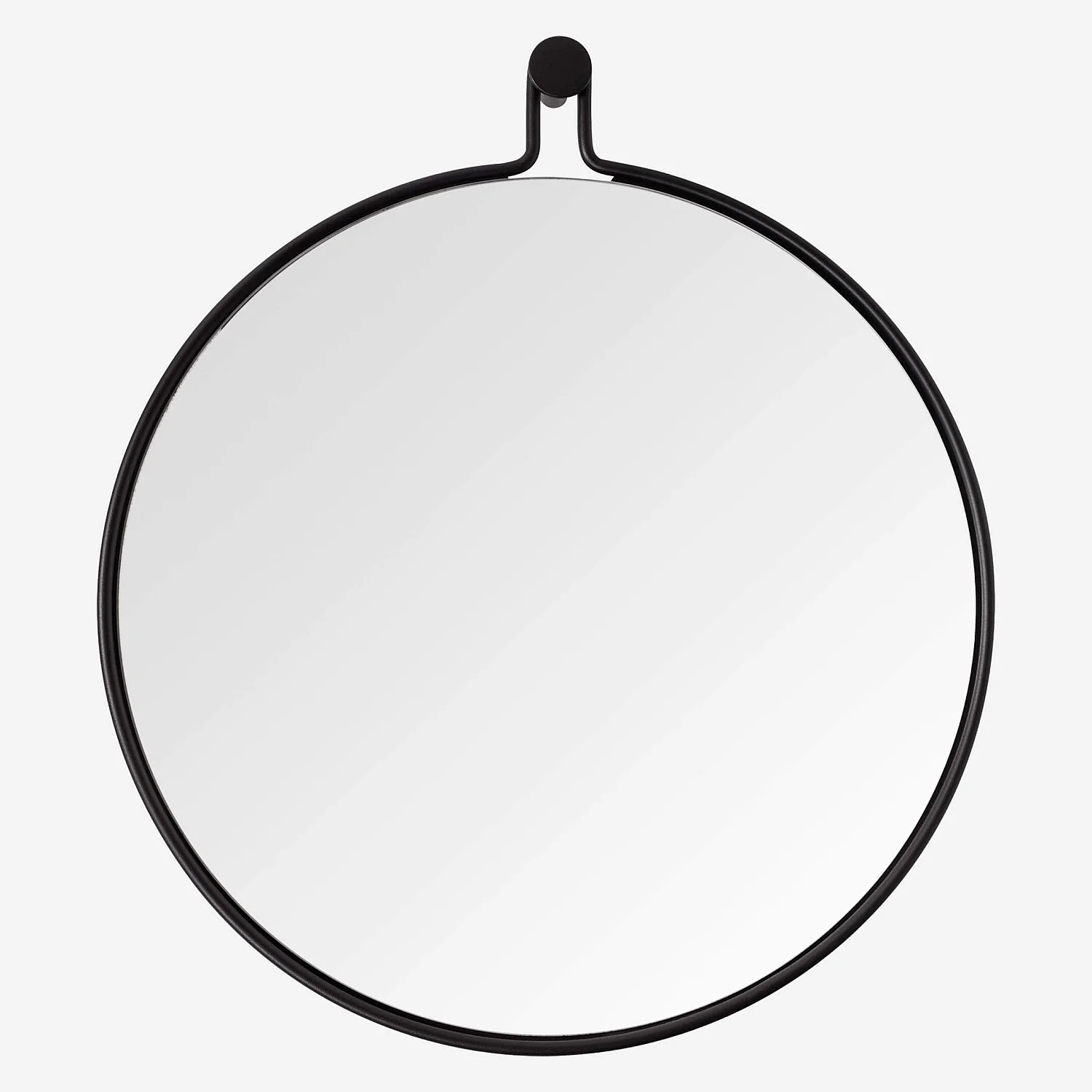 Ronde spiegel van metaal - 52 cm - Zwart - 1