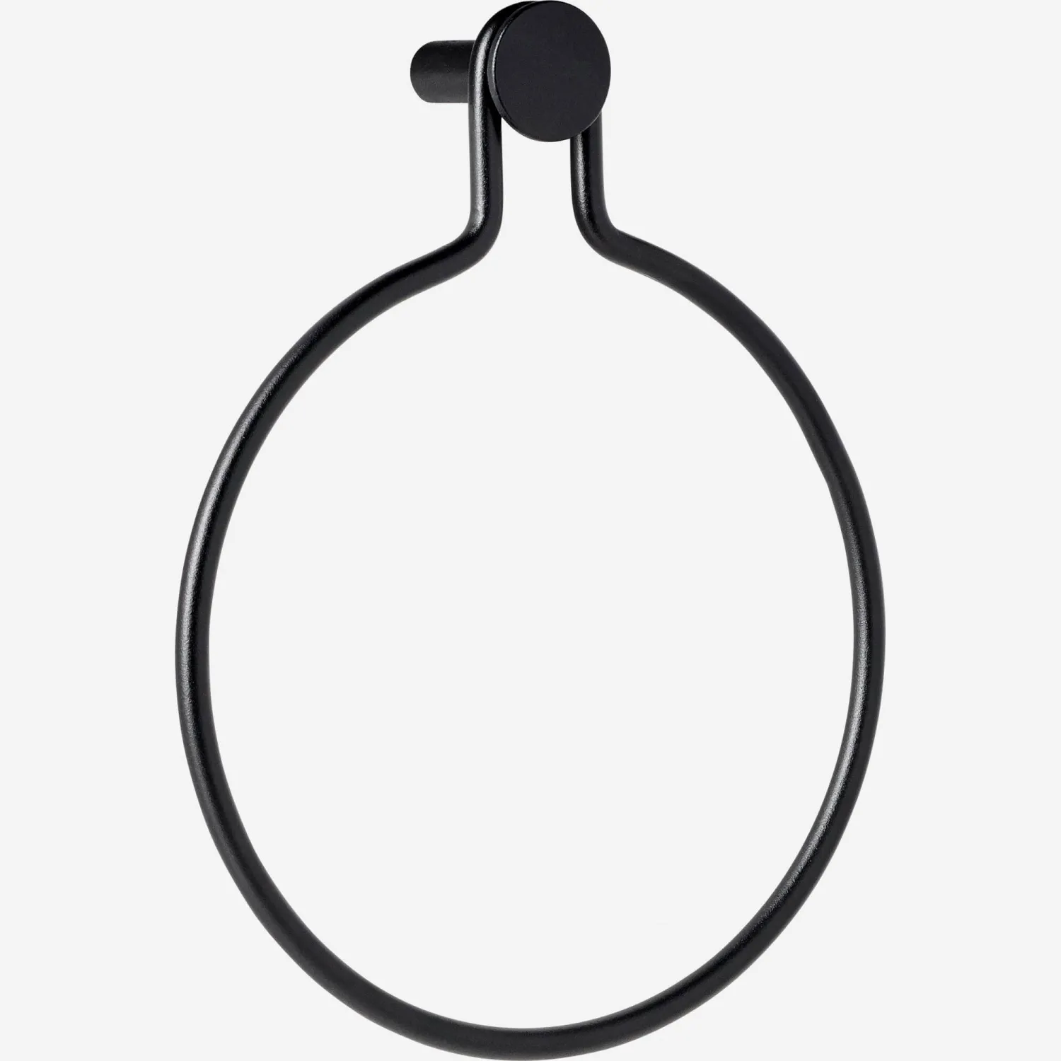Toallero anillo en metal - Negro