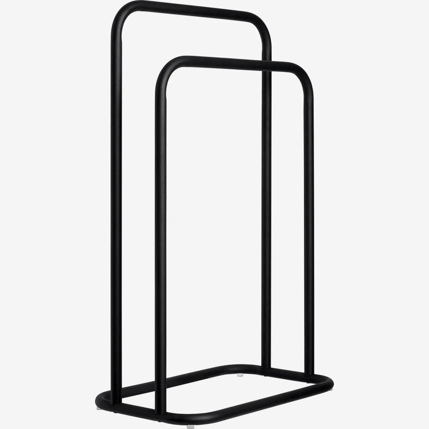 Toallero doble en metal - Negro