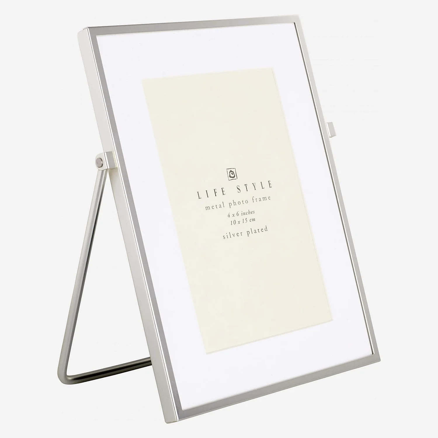 Moldura de mesa de metal - 10 x 15 cm - Prata - 2