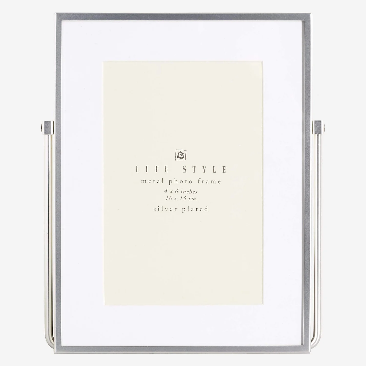 Moldura de mesa de metal - 10 x 15 cm - Prata - 1