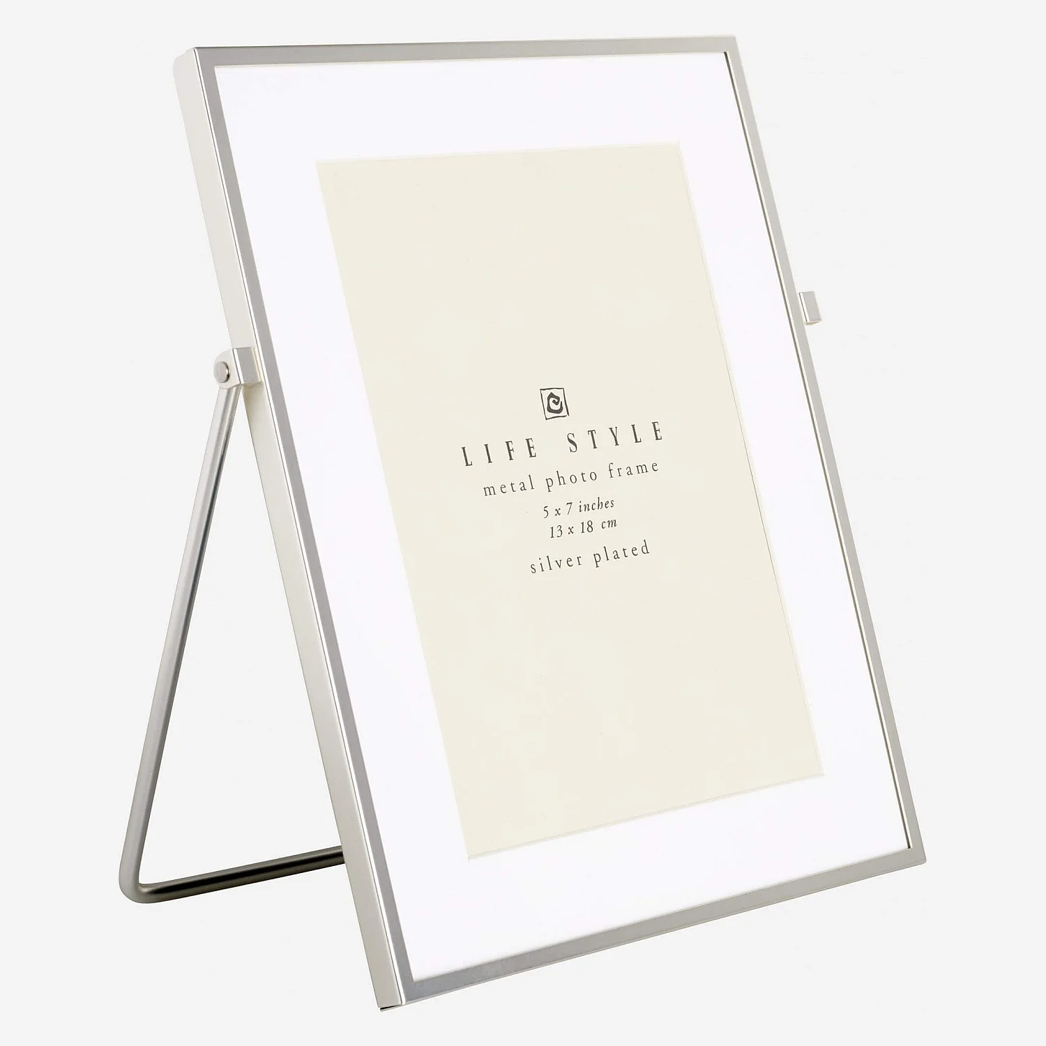 Moldura de mesa de metal - 13 x 18 cm - Prata - 2