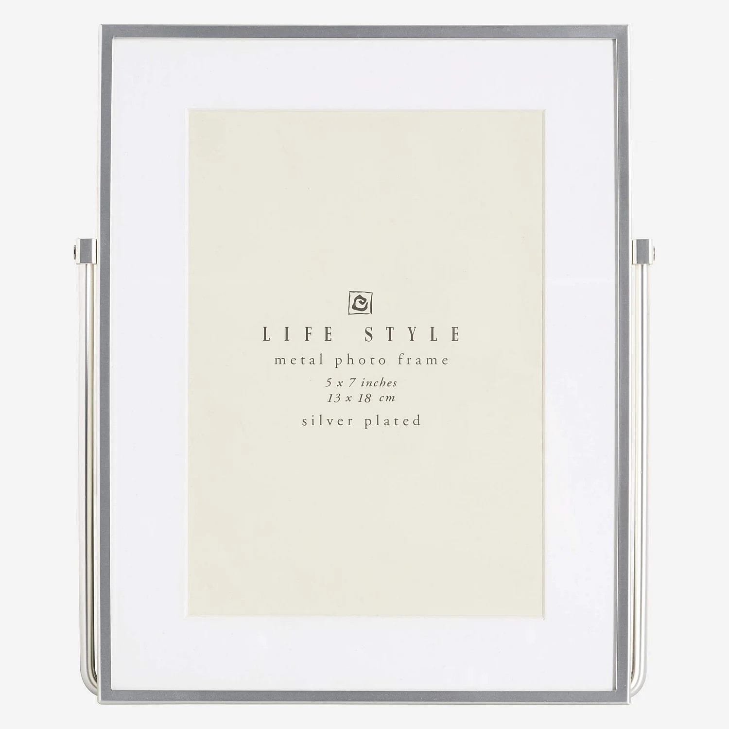 Moldura de mesa de metal - 13 x 18 cm - Prata - 1