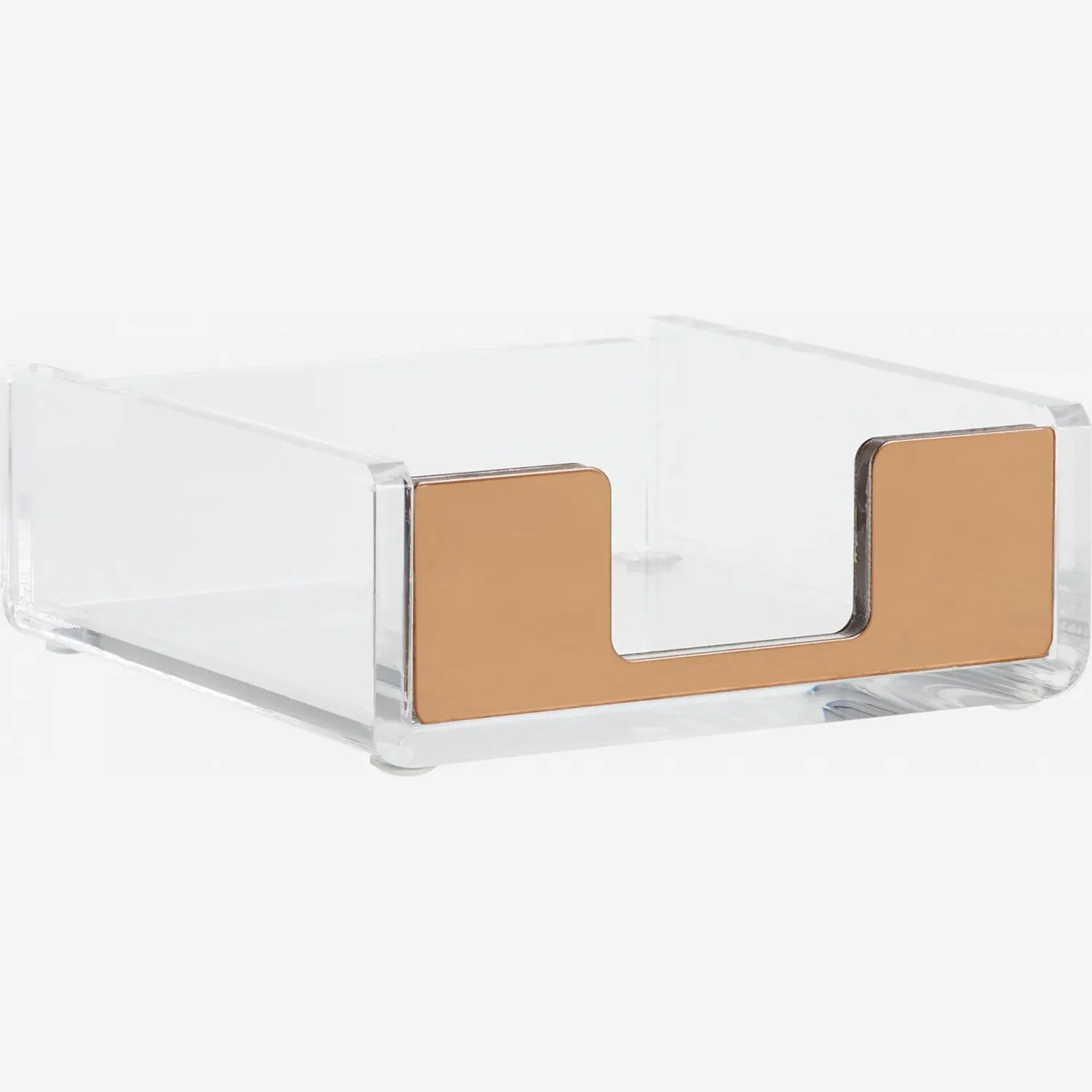 Support bloc-notes en acrylique - Transparent et Doré