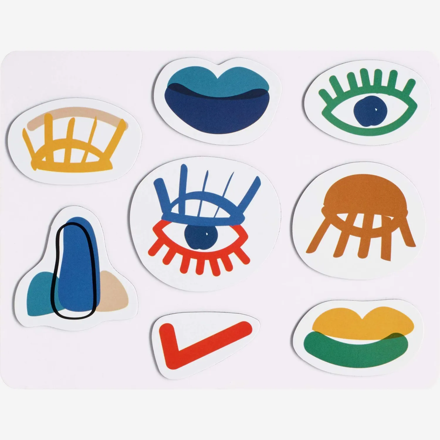 Lot de 9 magnets multicolore