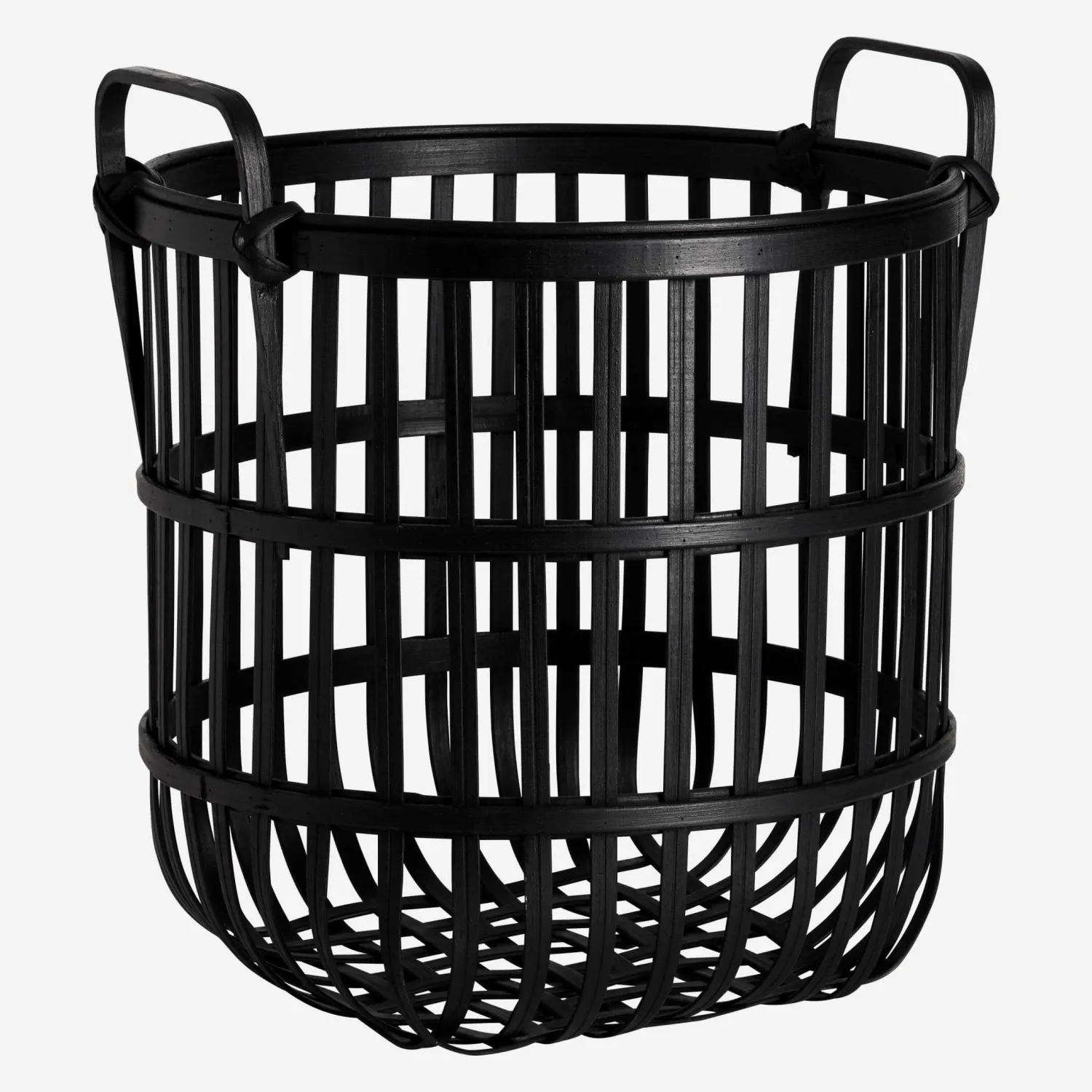 Panier en bambou - 25 cm - Noir - 1