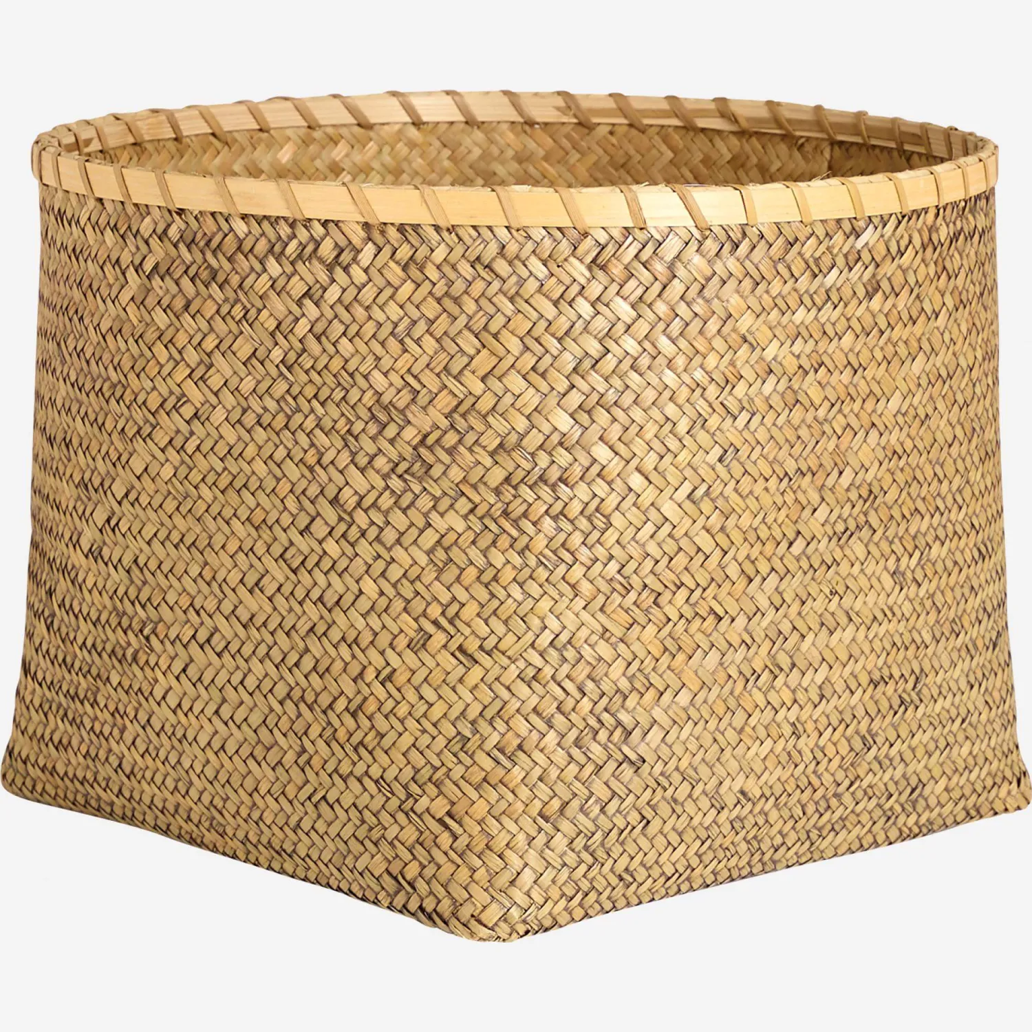 Panier en feuilles de palmier - 35 cm - Naturel