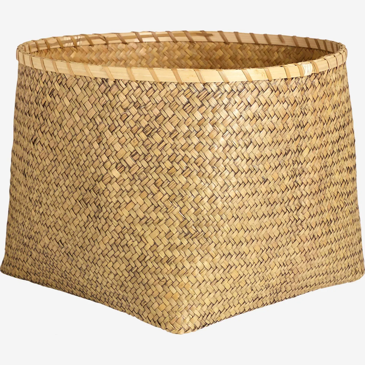 Panier en feuilles de palmier - 40 cm - Naturel