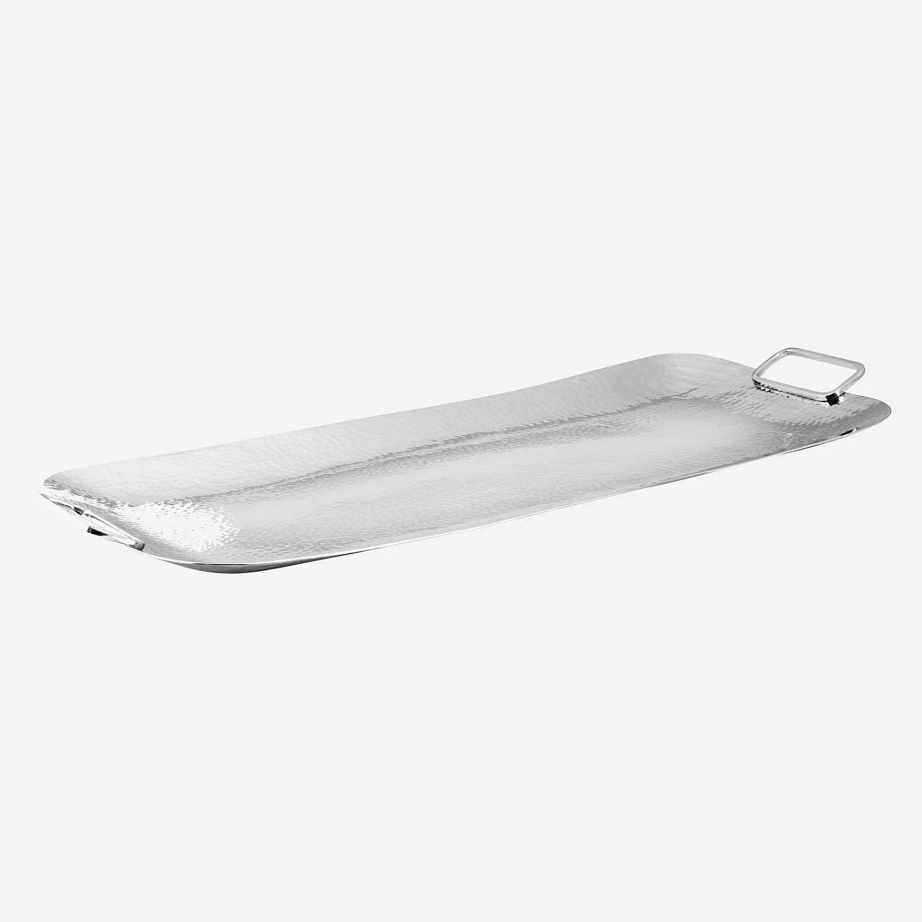 Plateau rectangulaire en inox - 60 x 28 cm - Argent - 2