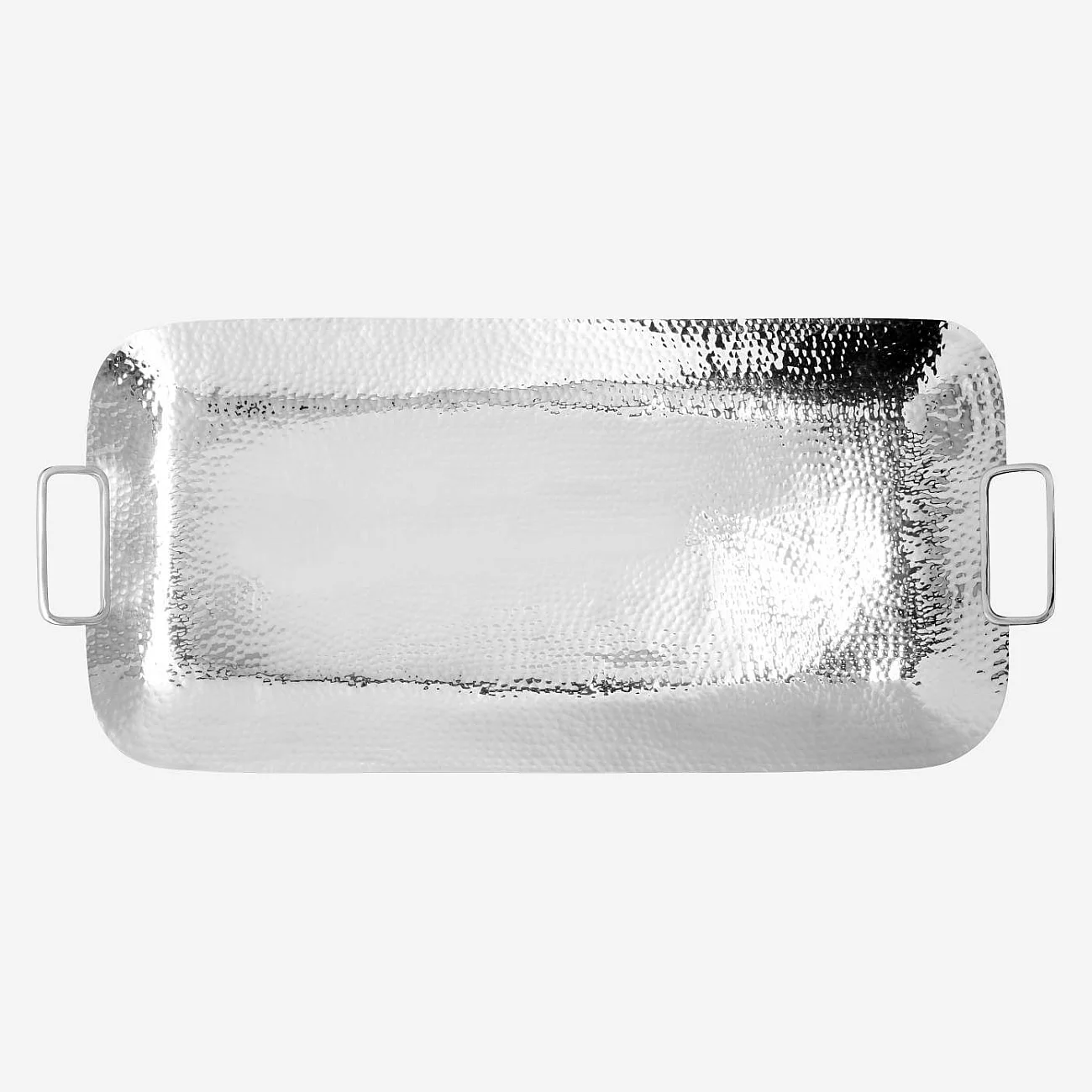 Plateau rectangulaire en inox - 60 x 28 cm - Argent - 4